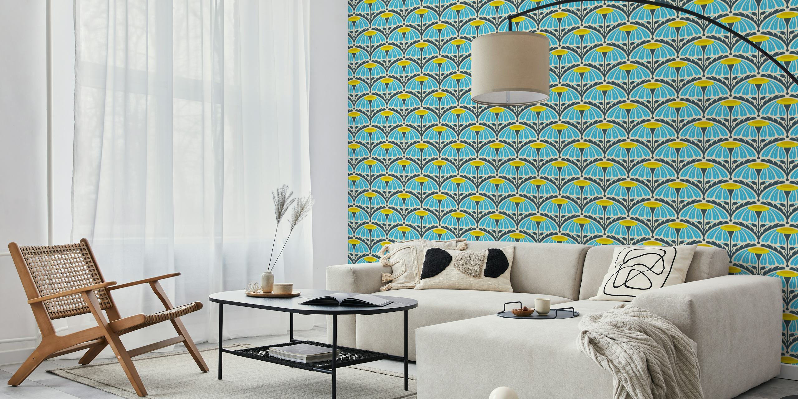 Vintage Retro Floral wallpaper design