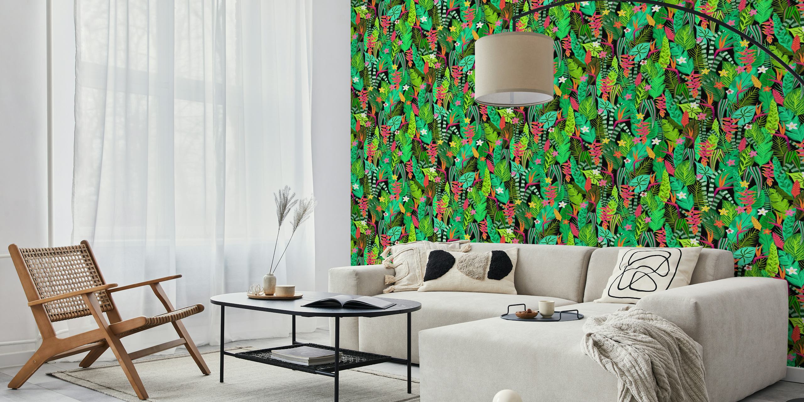 Lush Tropical Nights - Vibrant Green w pokoju