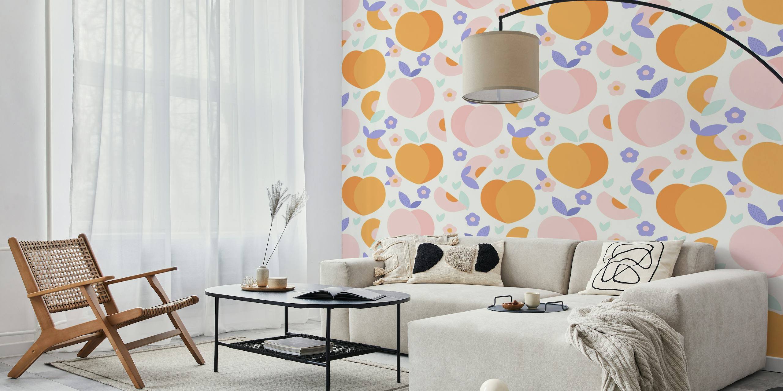 Peaches Pattern wallpaper