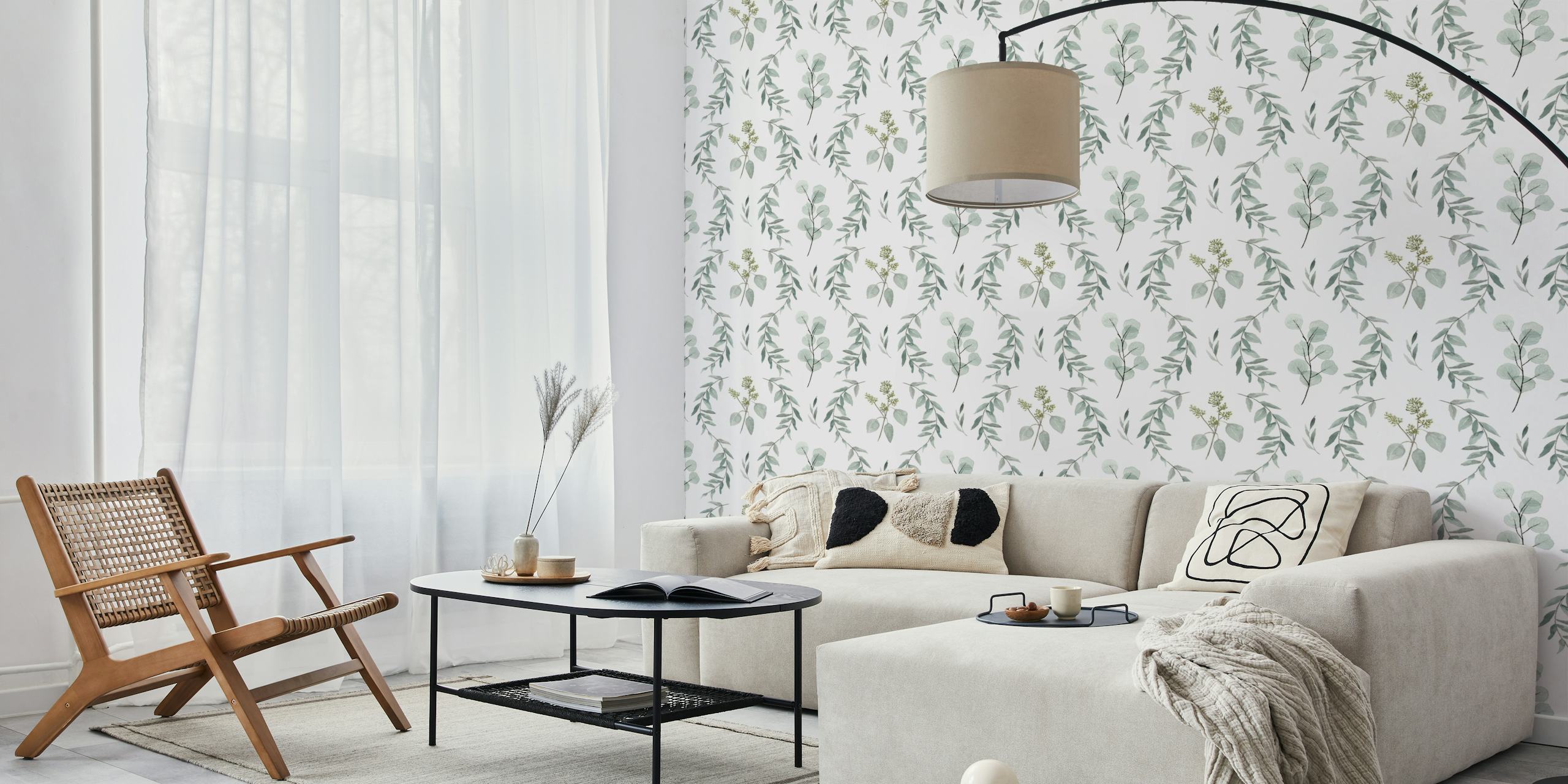 Eucalyptus Leaves Stripes tapet i et rom
