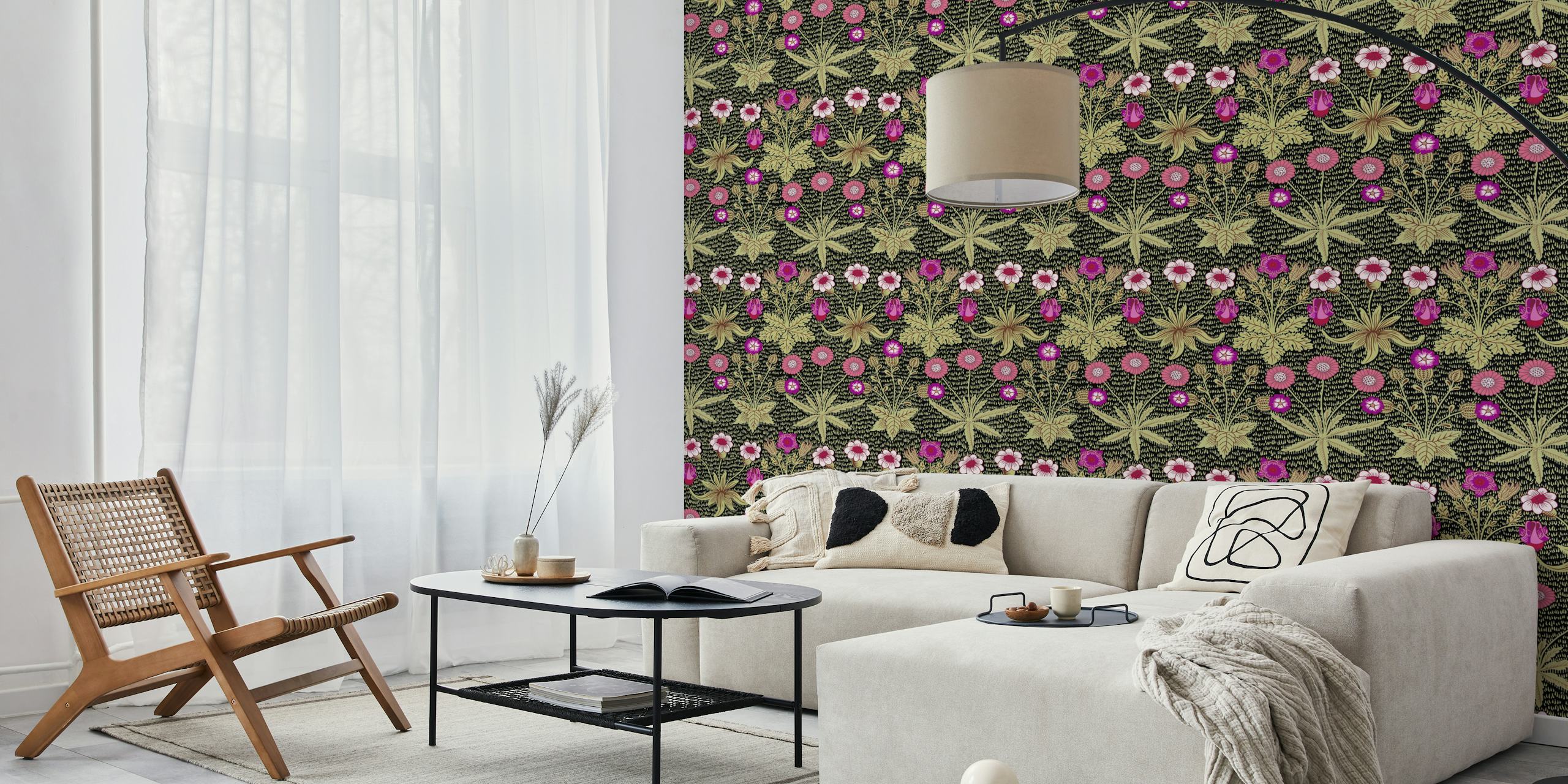 Victorian Daisy wallpaper design i et rum