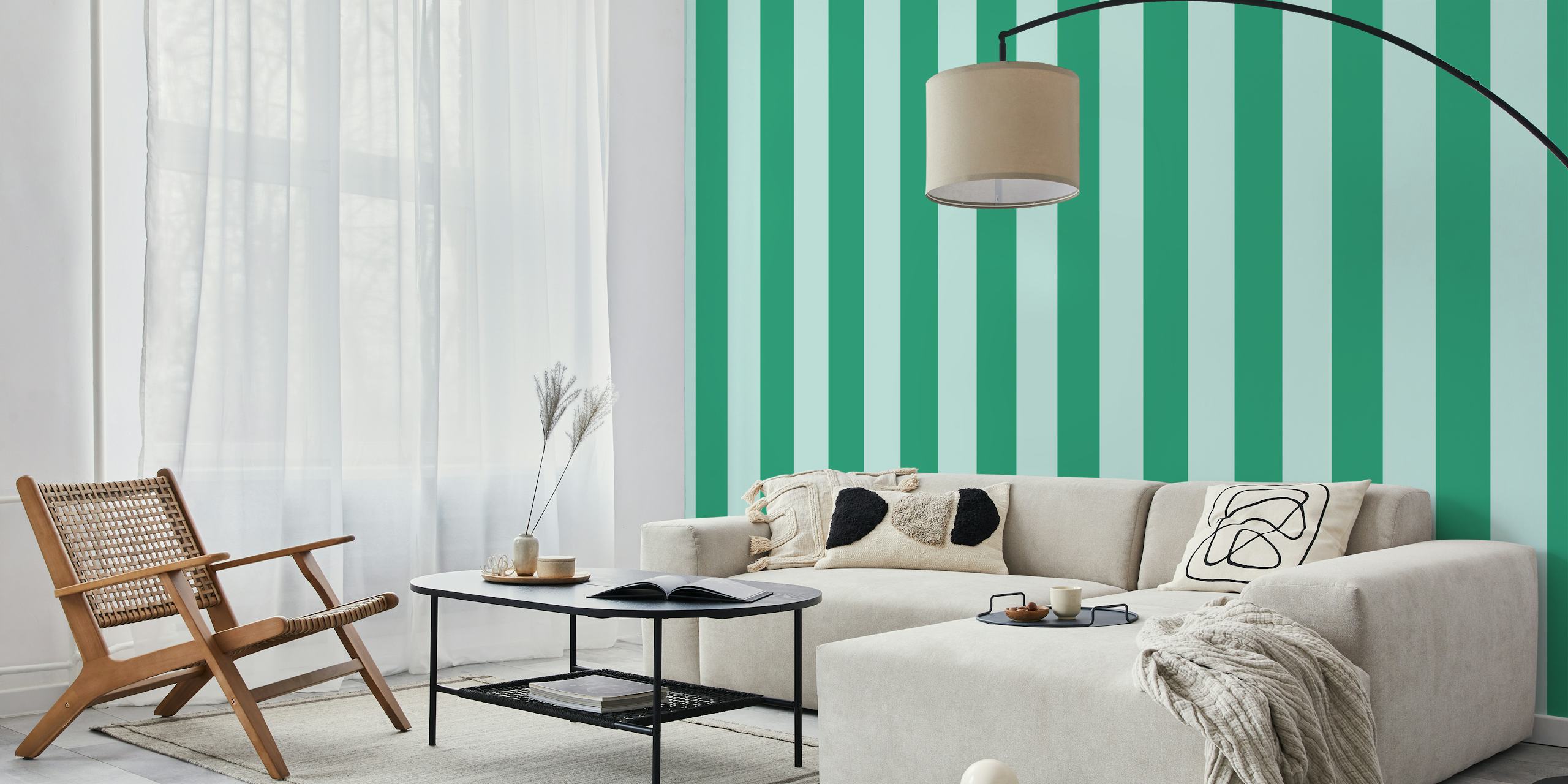 Bold vertical stripes behang in een kamer