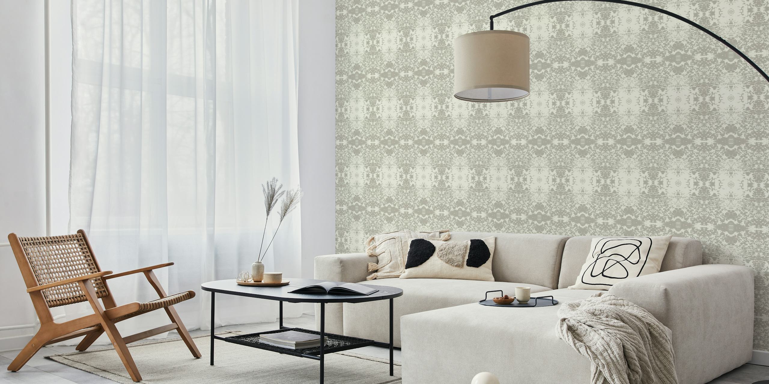 Abstract Nature Inspired Damask Touch - Grey