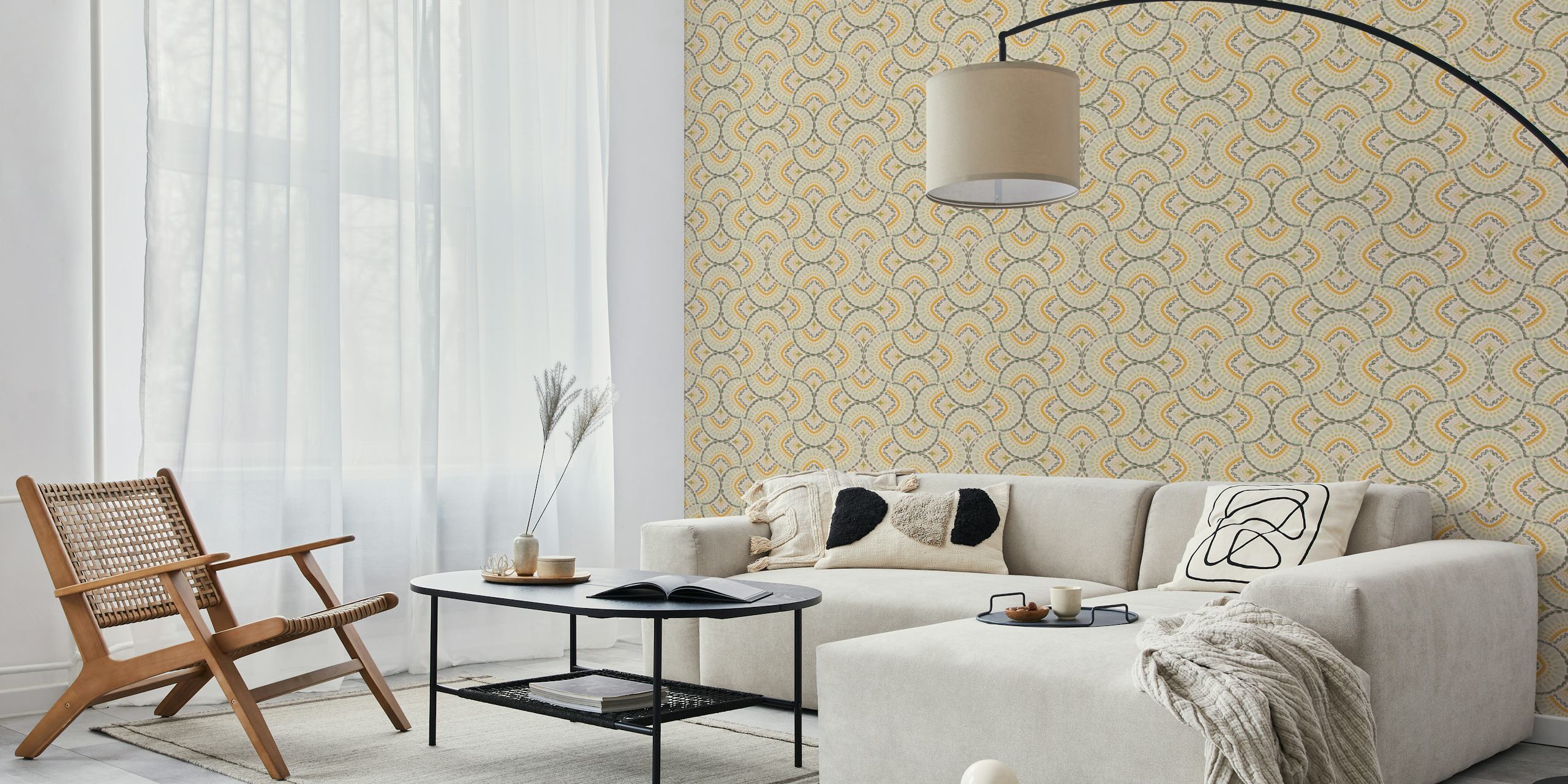 Vintage Boho Charm wallpaper pattern in a room