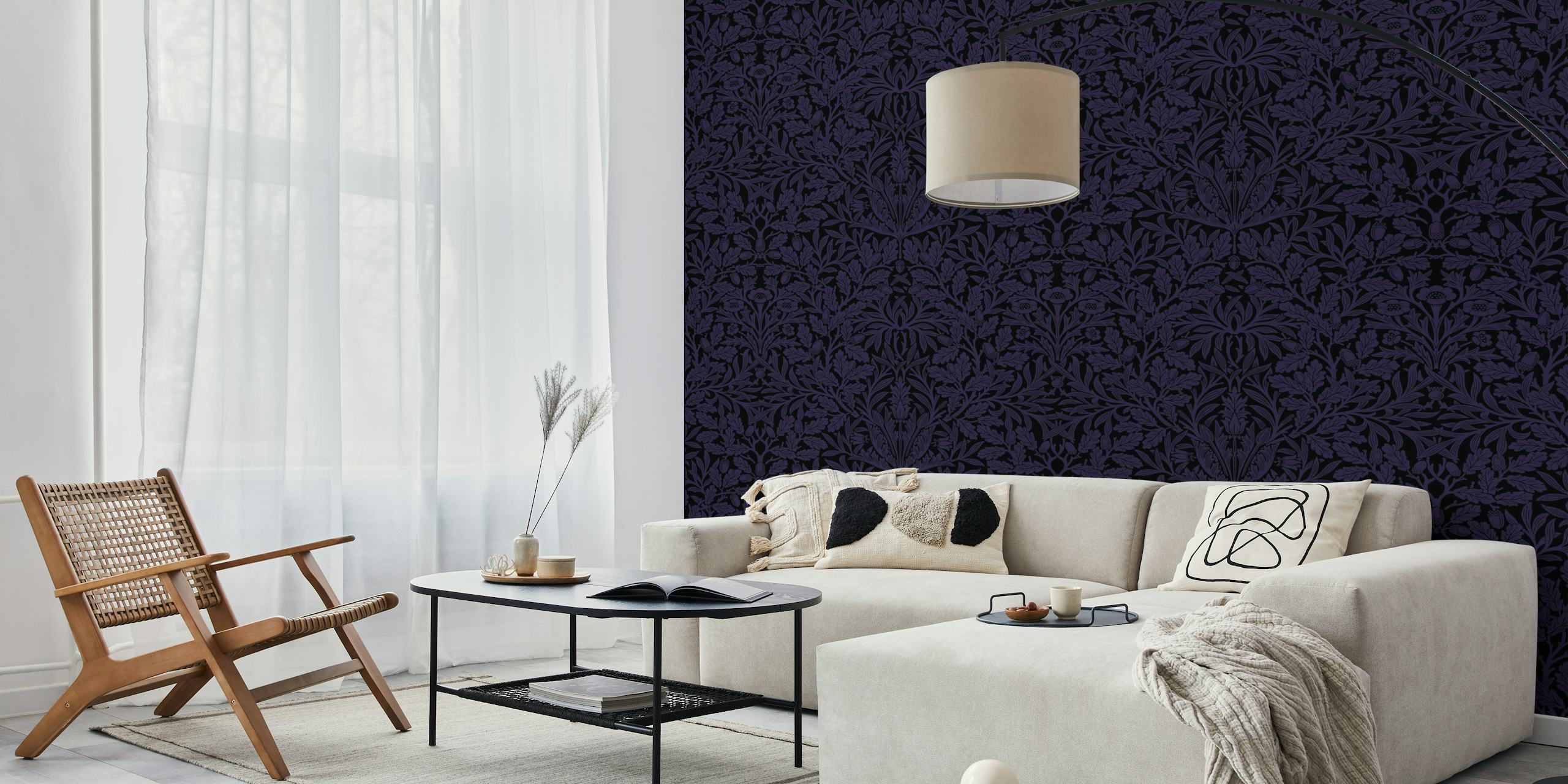 Victorian Acorn pattern Tapete in einem Raum