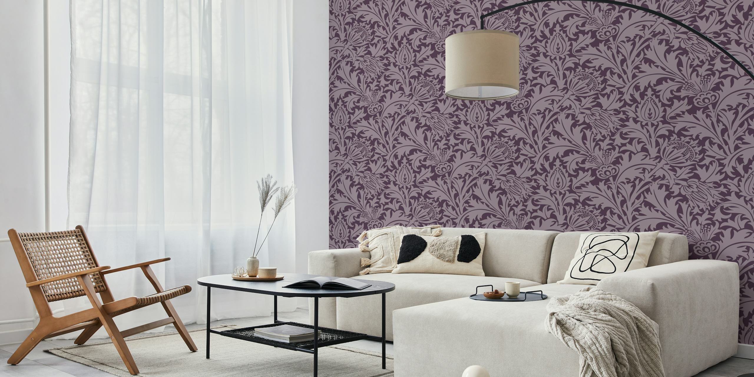 Design de papier peint Victorian Pure Thistle 10 dans une pièce