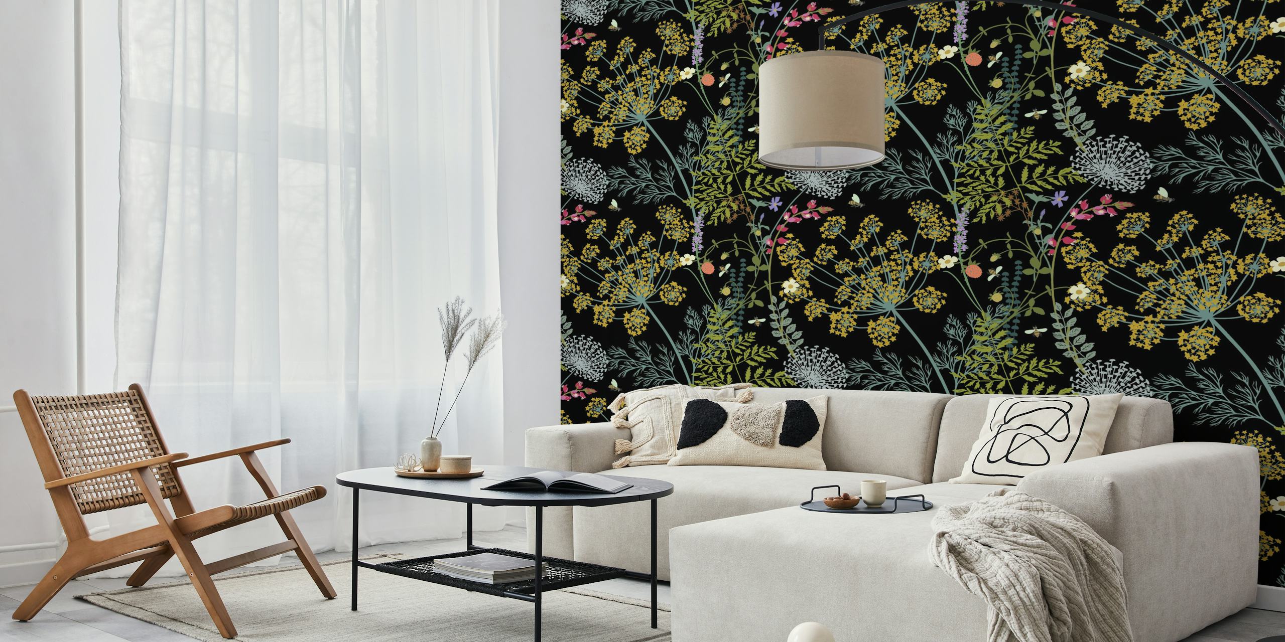 Wild herbs tapetdesign til hjemmet dekor