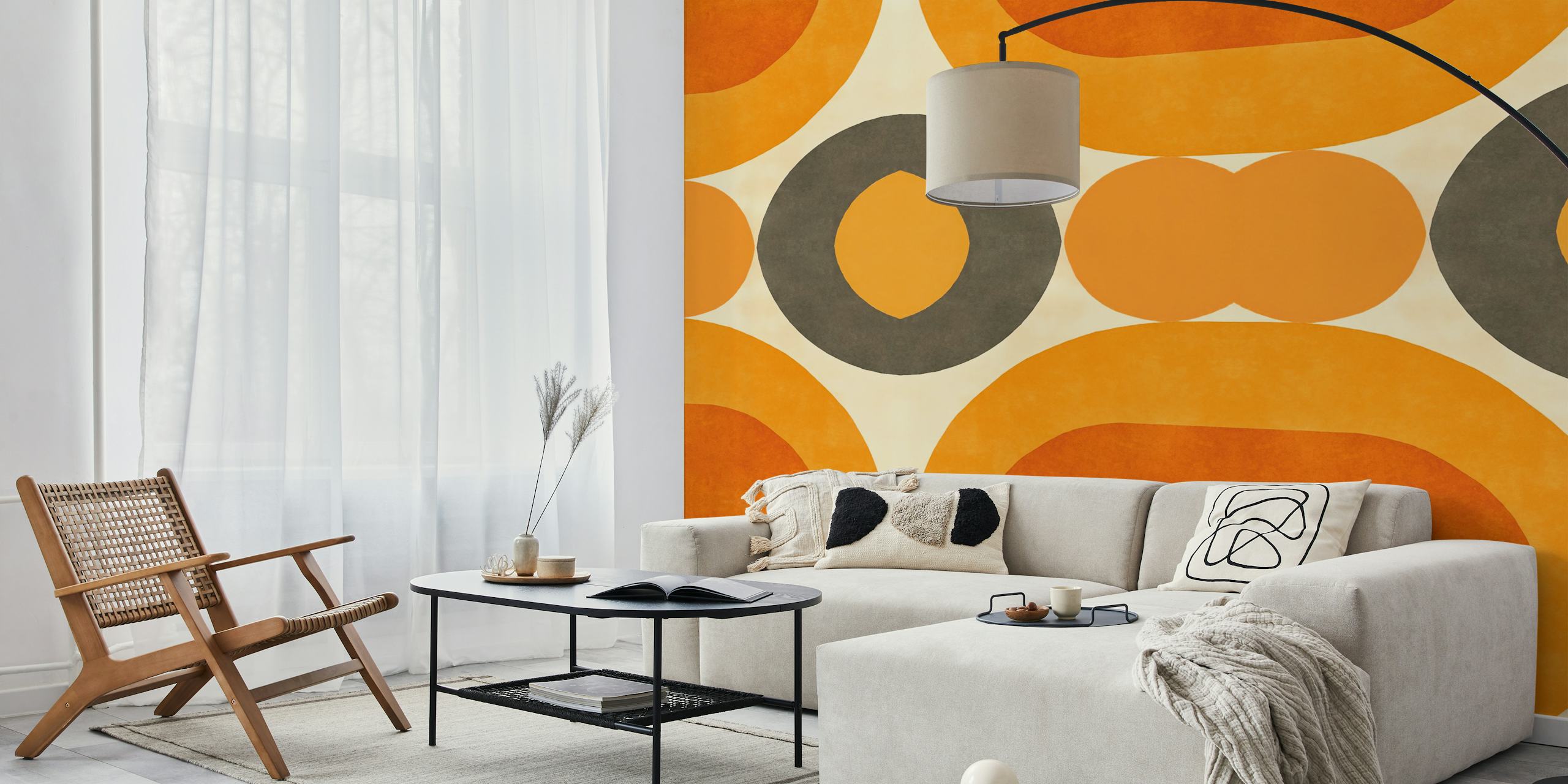 Design tapet Mid Century Roundish Shapes