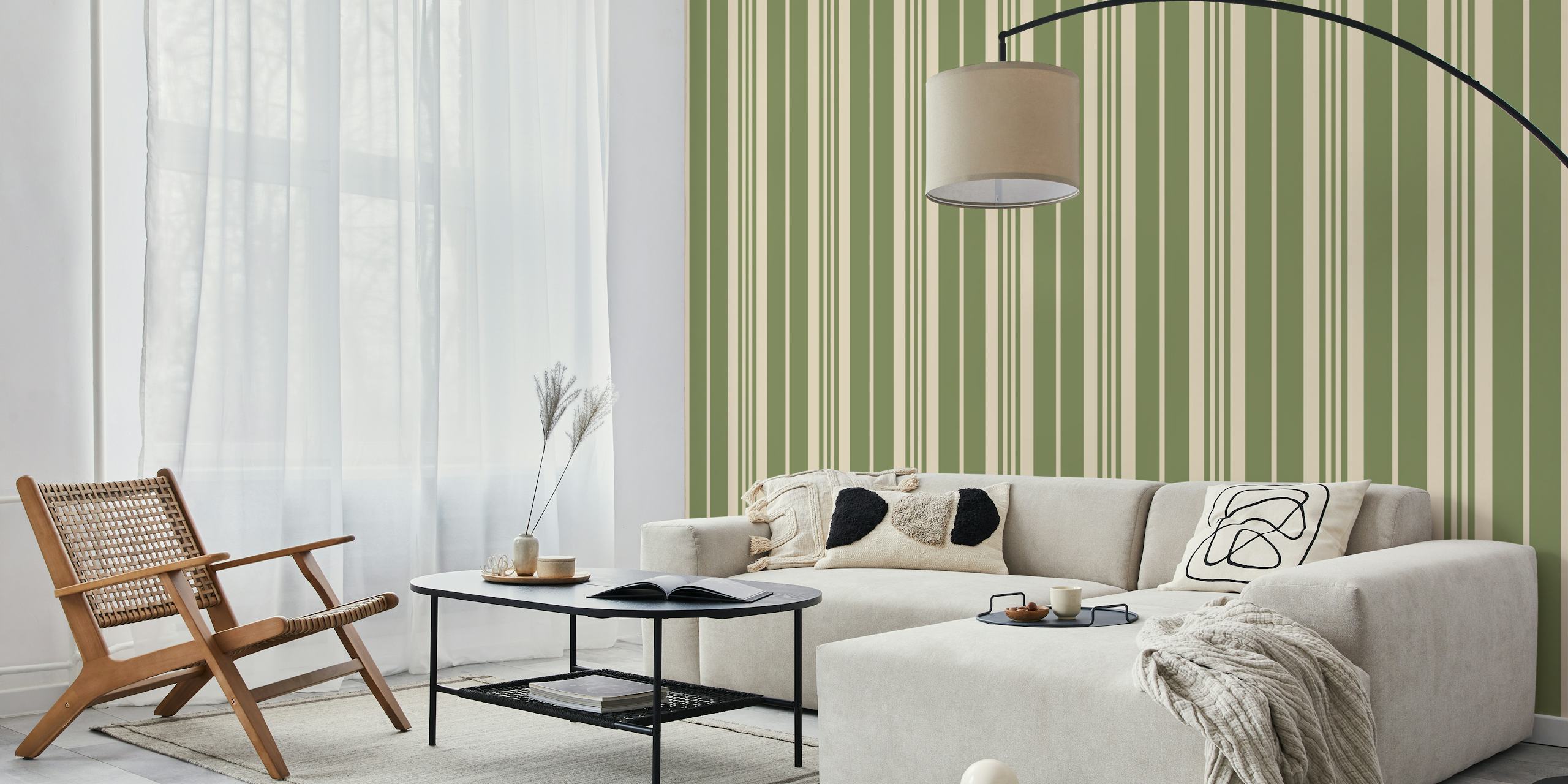 Classic vintage stripes pattern u sage tapeti