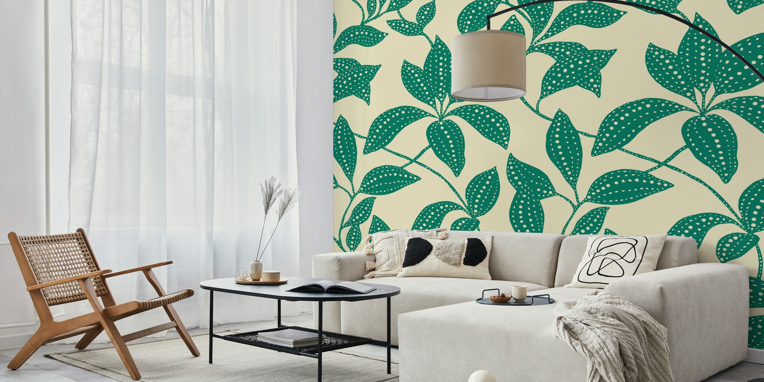 Tapeta Spotted Canopy Green v místnosti