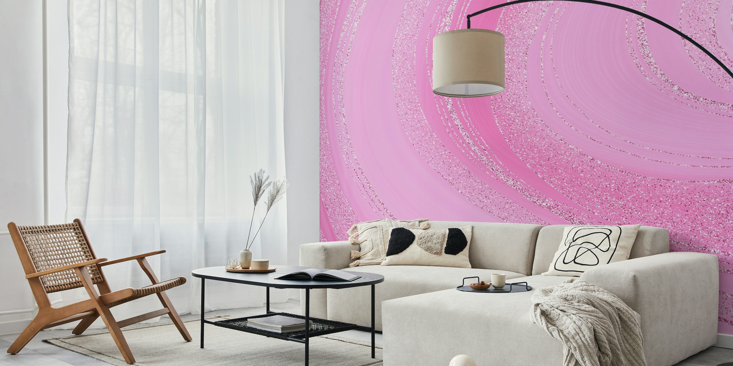 Pink Silver Marble wallpaper