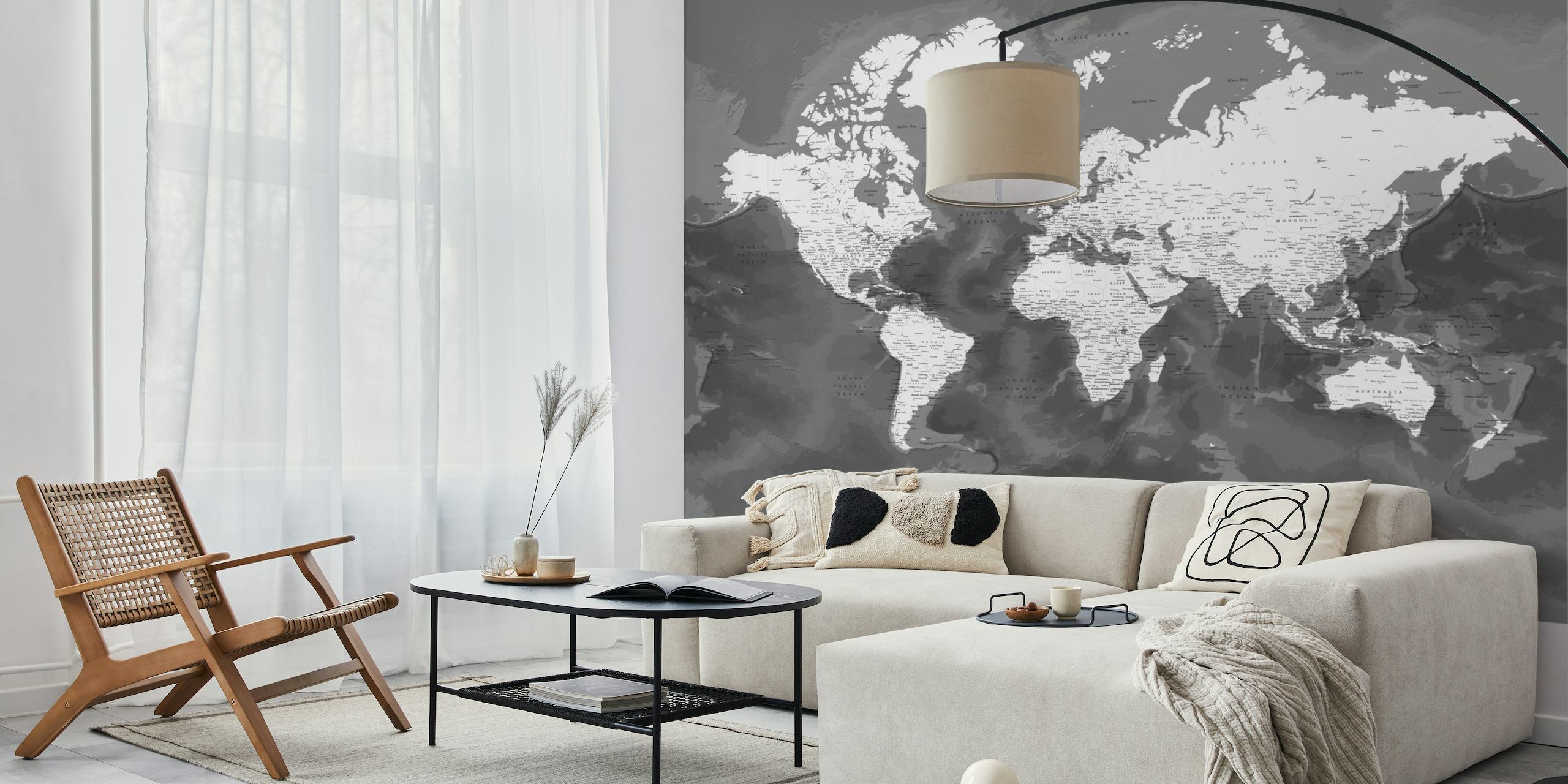 World map Olson Antarctica wallpaper