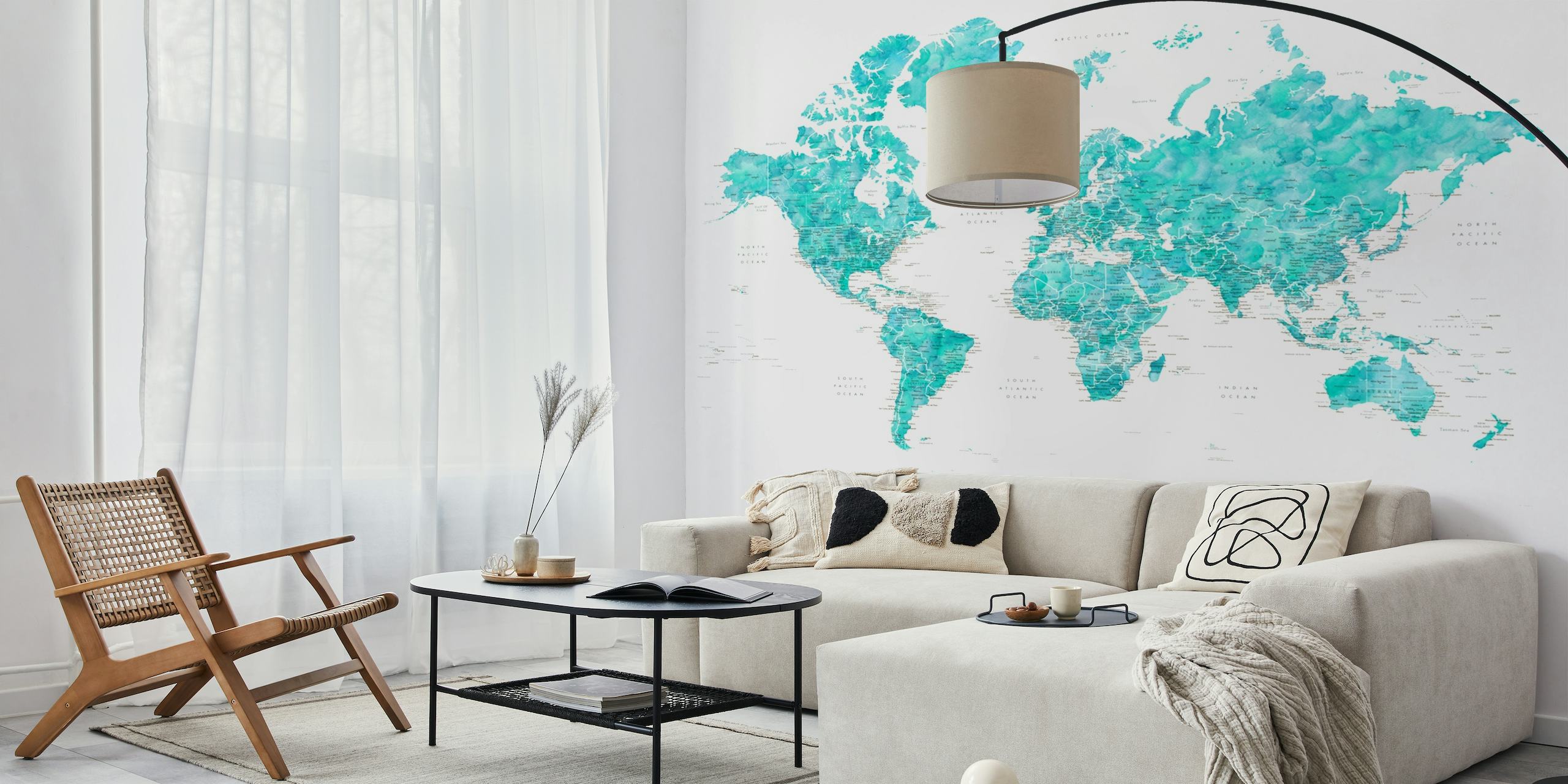World map Maizah Antarctica wallpaper