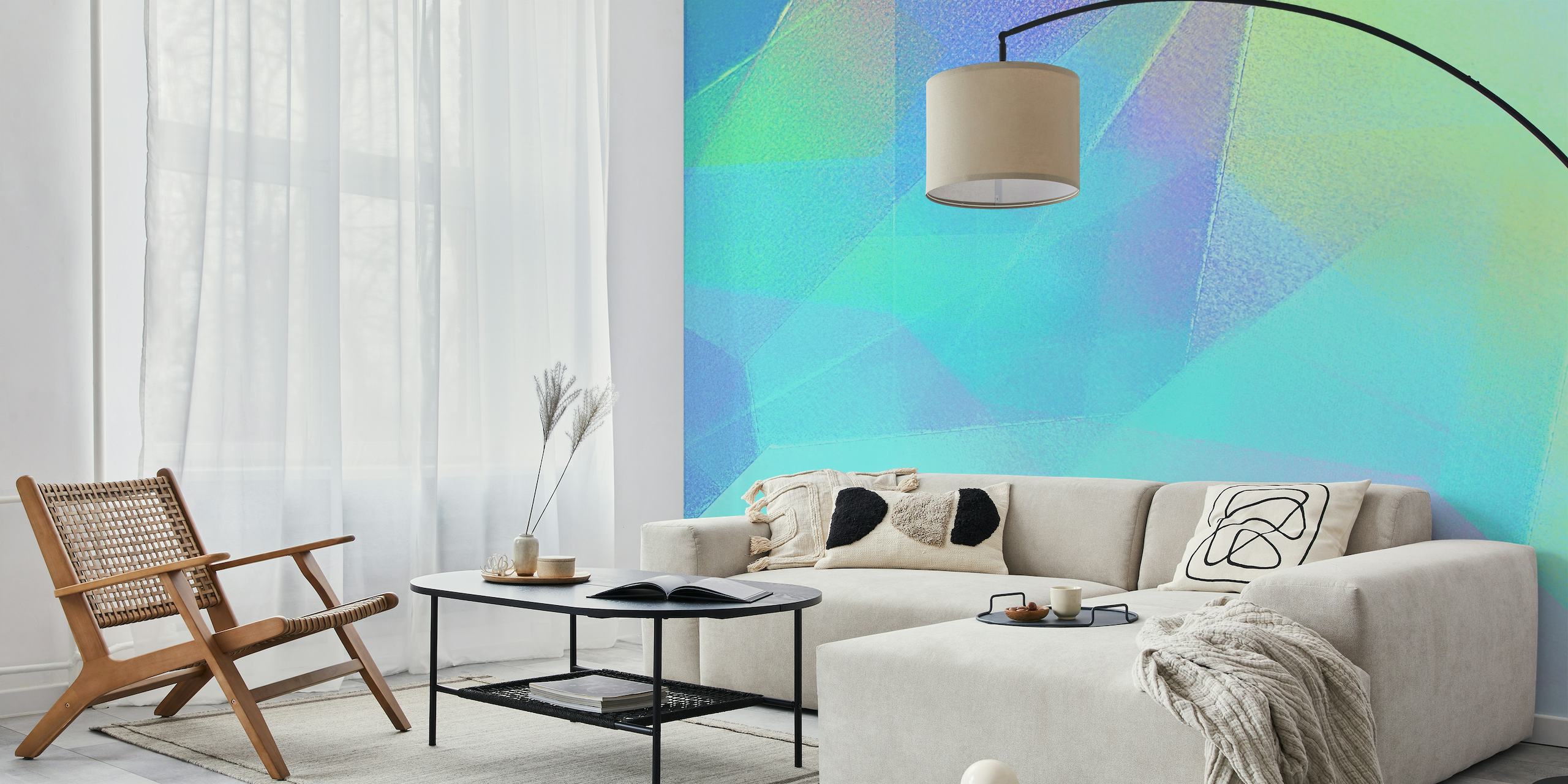 Rainbow Mint Abstract Texture papel de parede