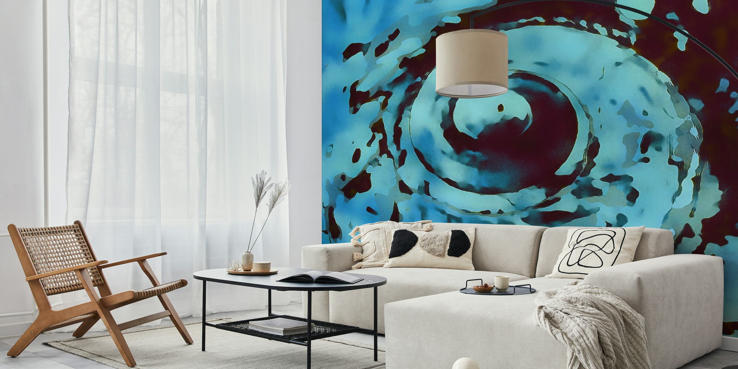 Turquoise Teal Ocean Shell wallpaper
