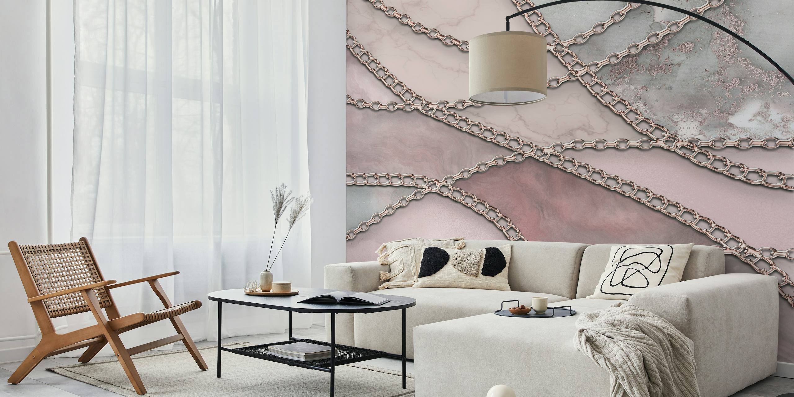 Blush Pink Marble luxury behang