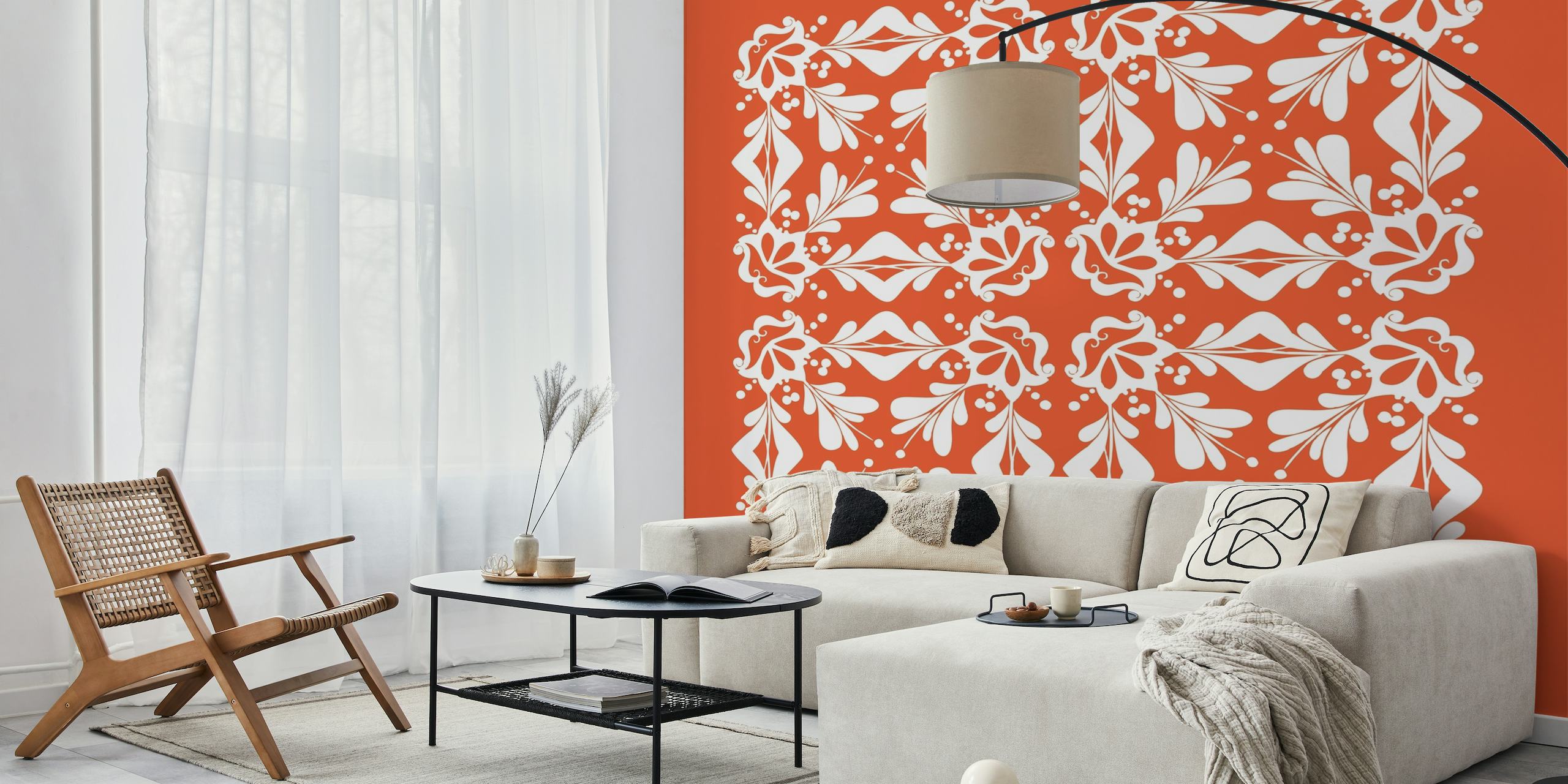 Oriental Ornament Floral Wall wallpaper