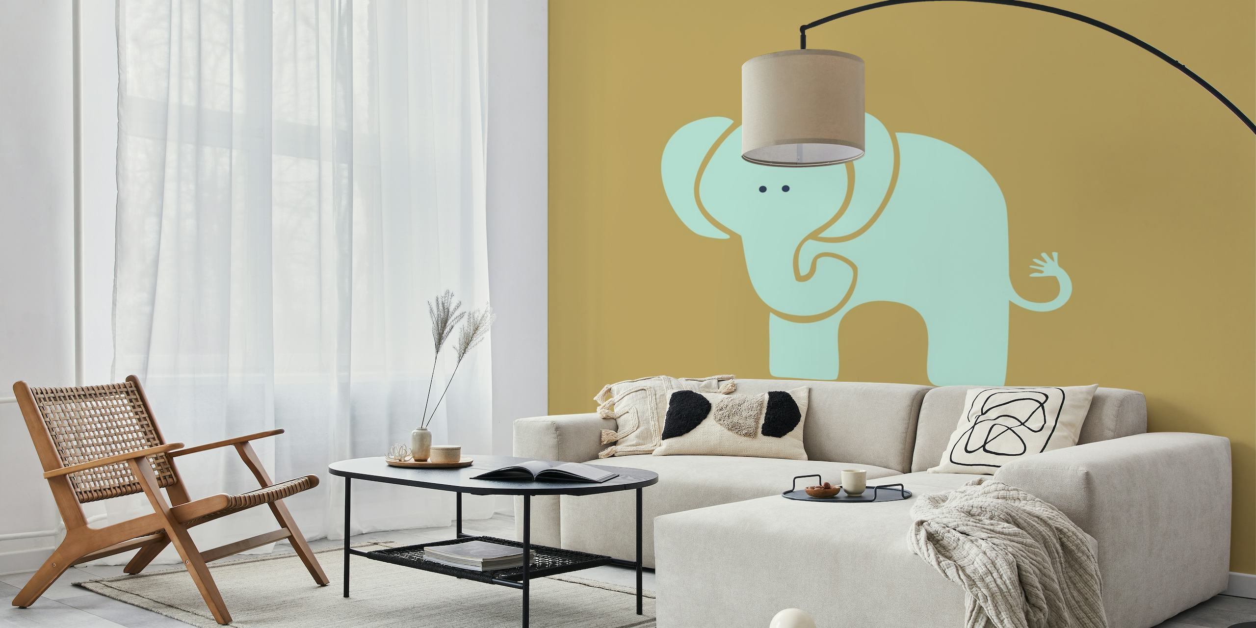 African Animal Modern Elephant wallpaper