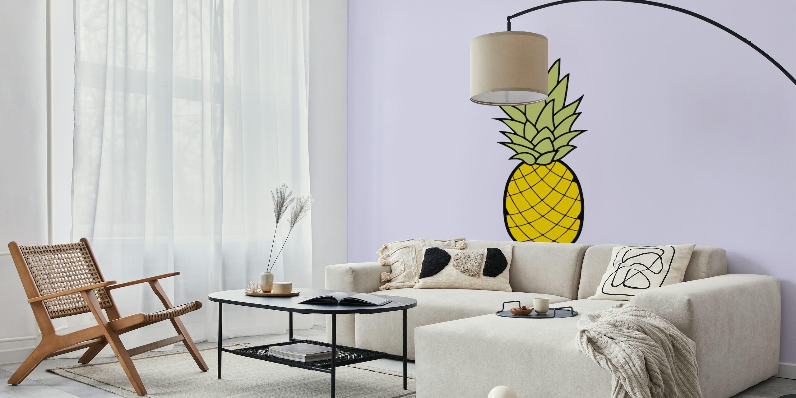 Lavender Kids Art Pineapple wallpaper