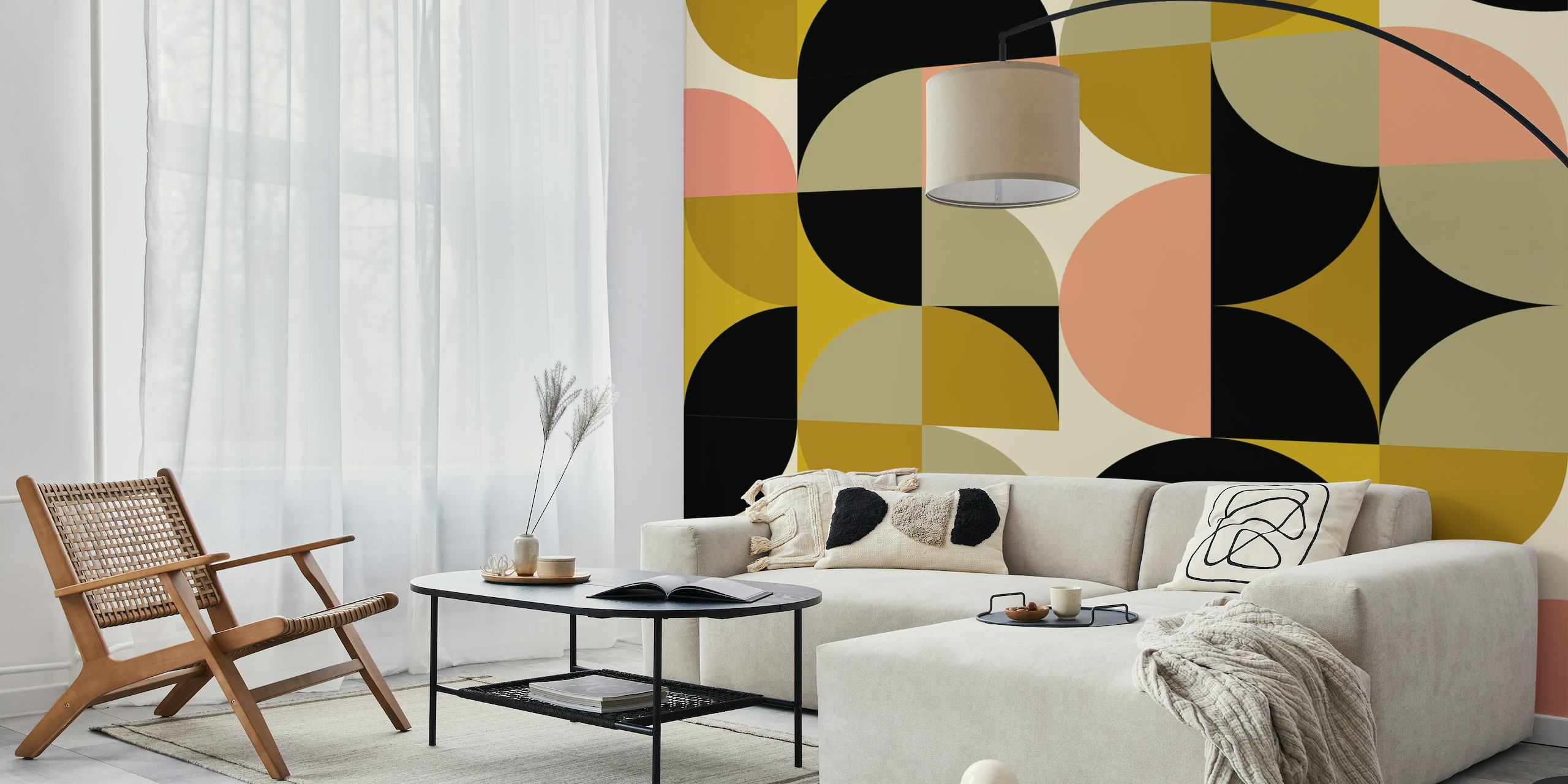 Geometric 50s Mid-Century Forms and Shapes behang