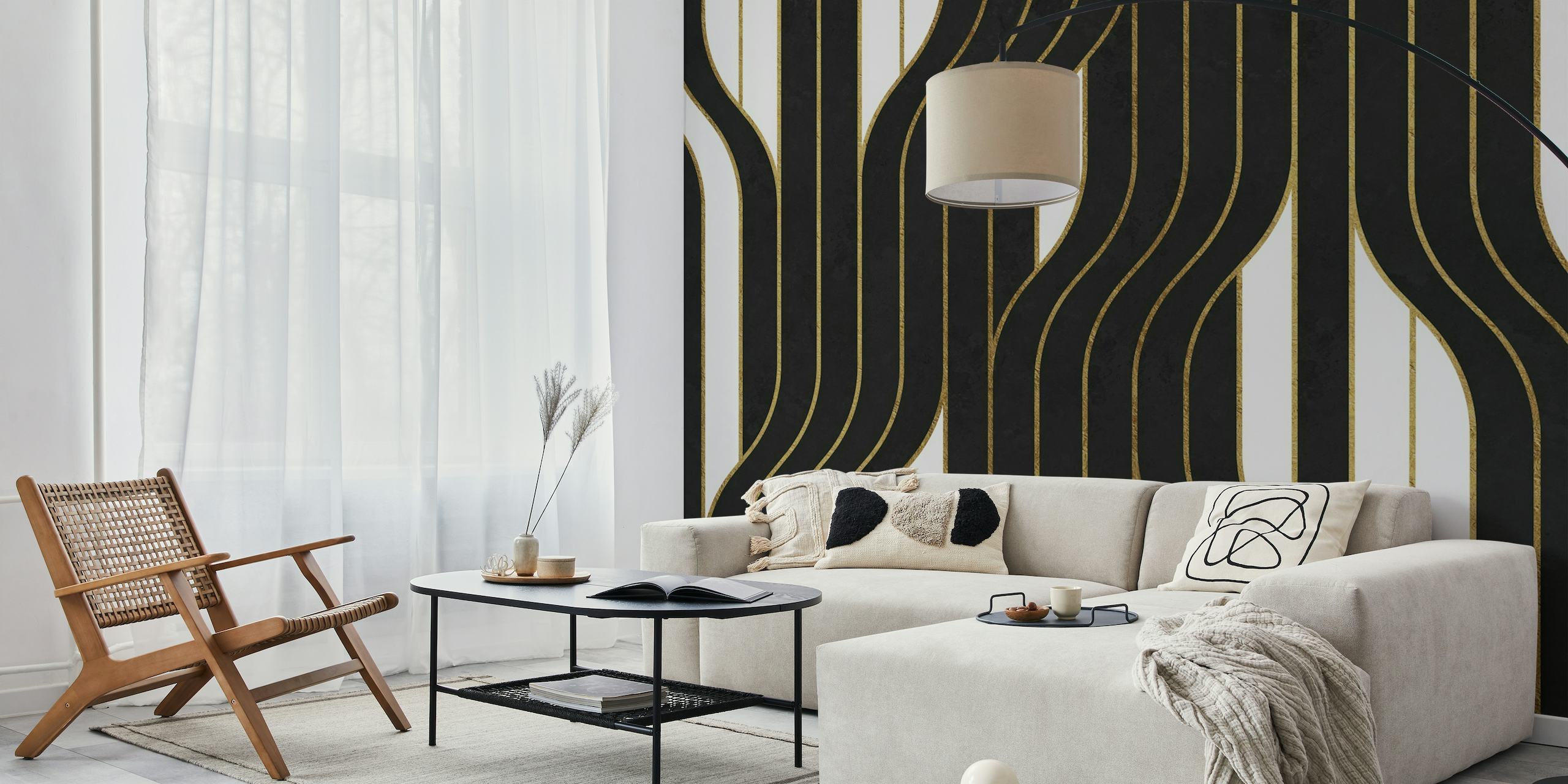 Black and White Luxury Lines tapetit