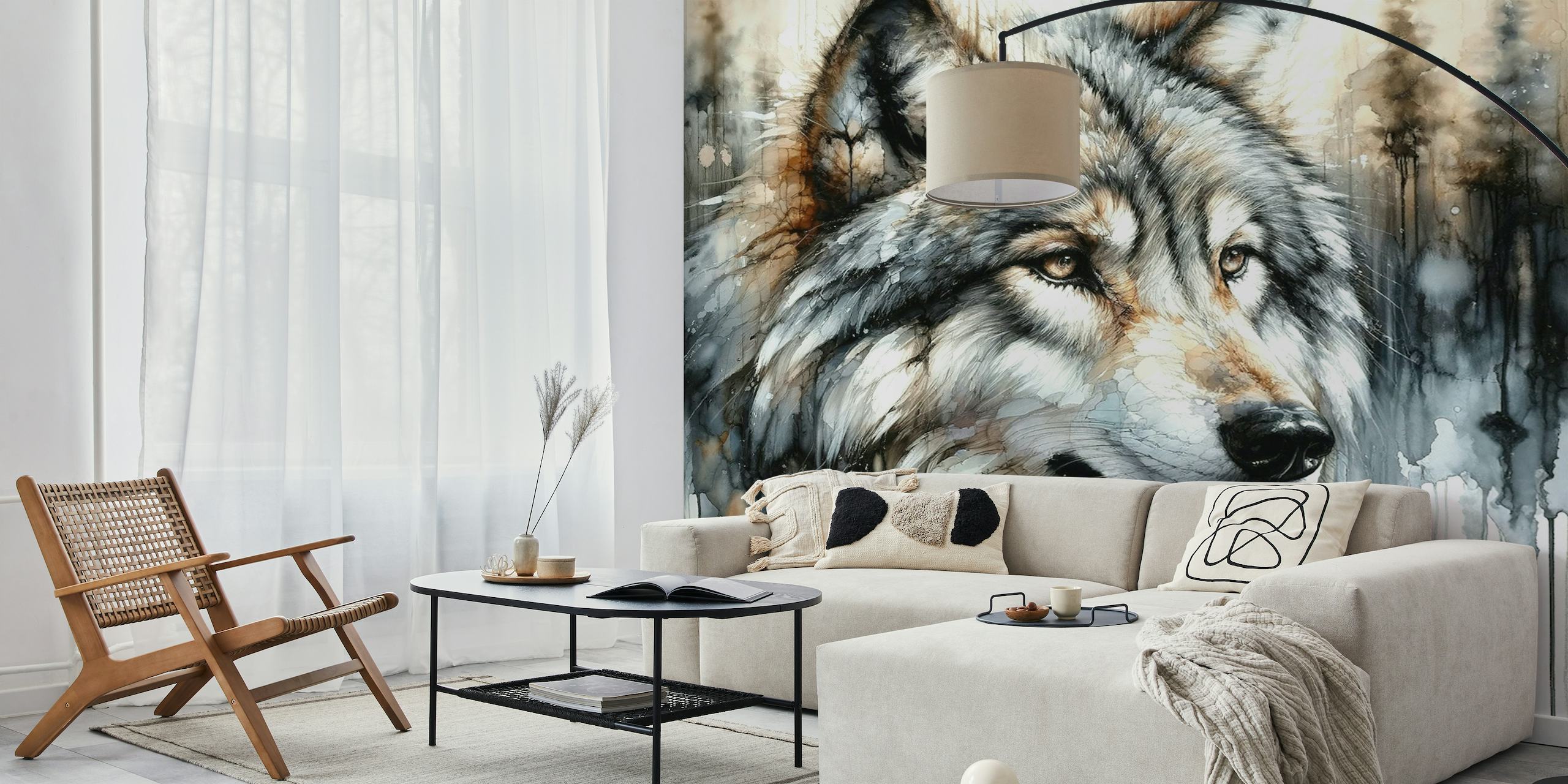 Watercolor Wolf #1 wallpaper