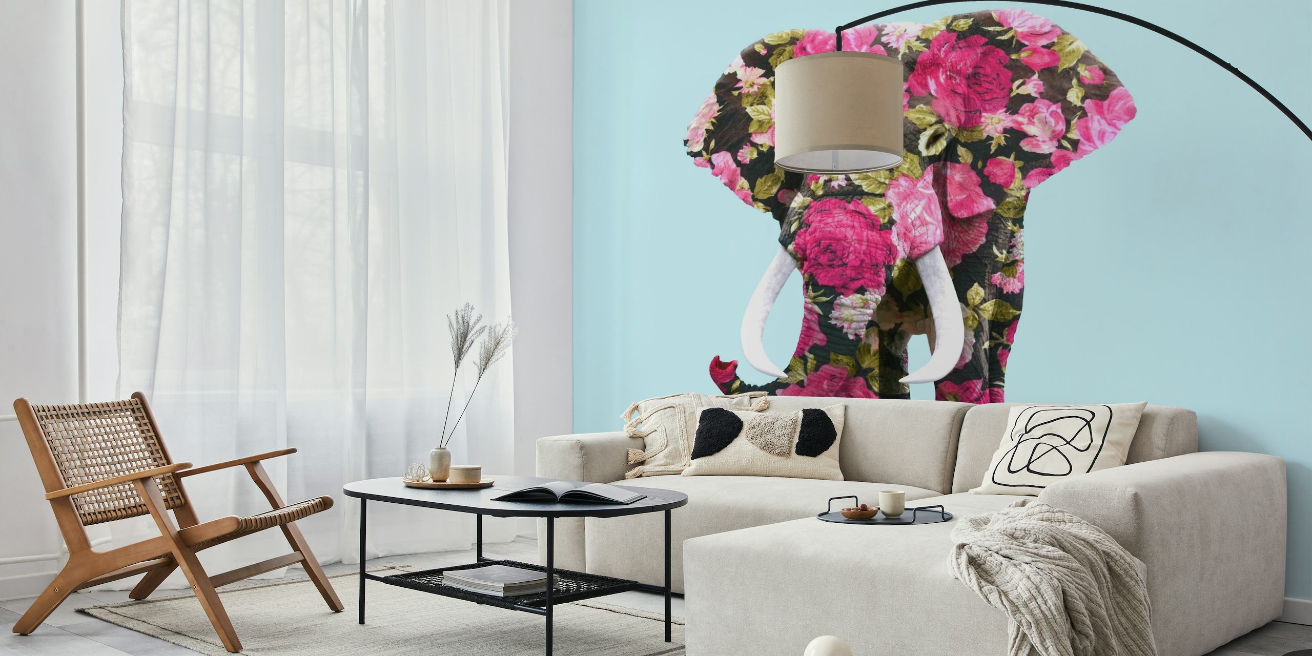 FLORAL ELEPHANT papel pintado