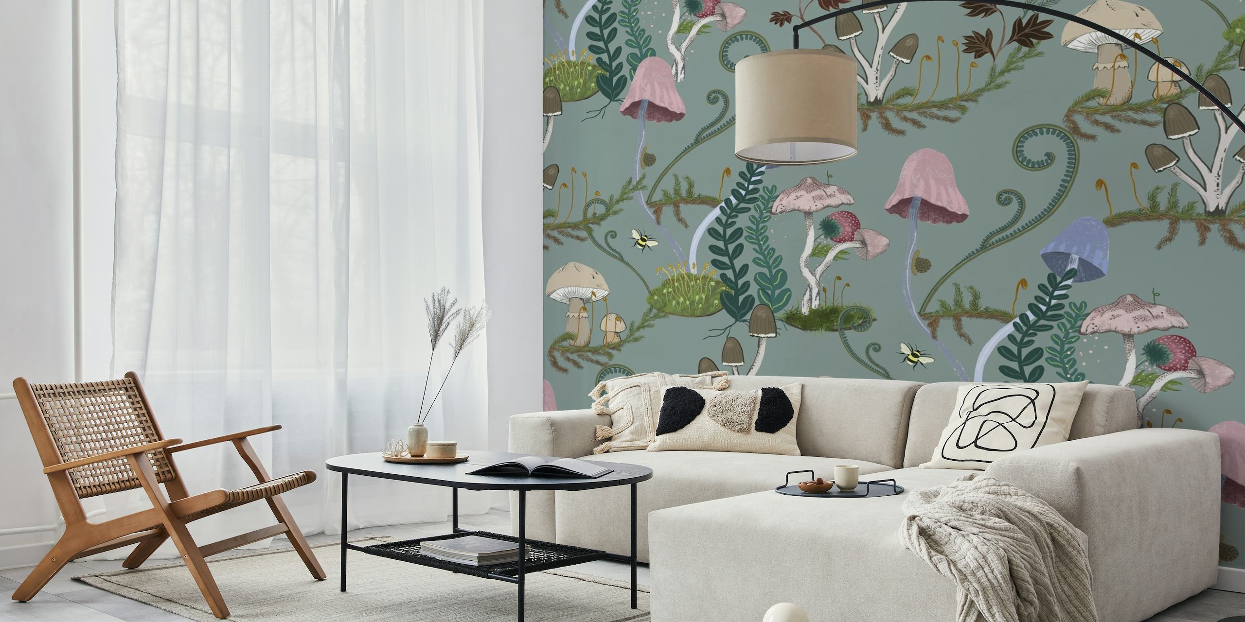 Detailed design of Mushroom Wallpaper and Wall Murals for Interiors