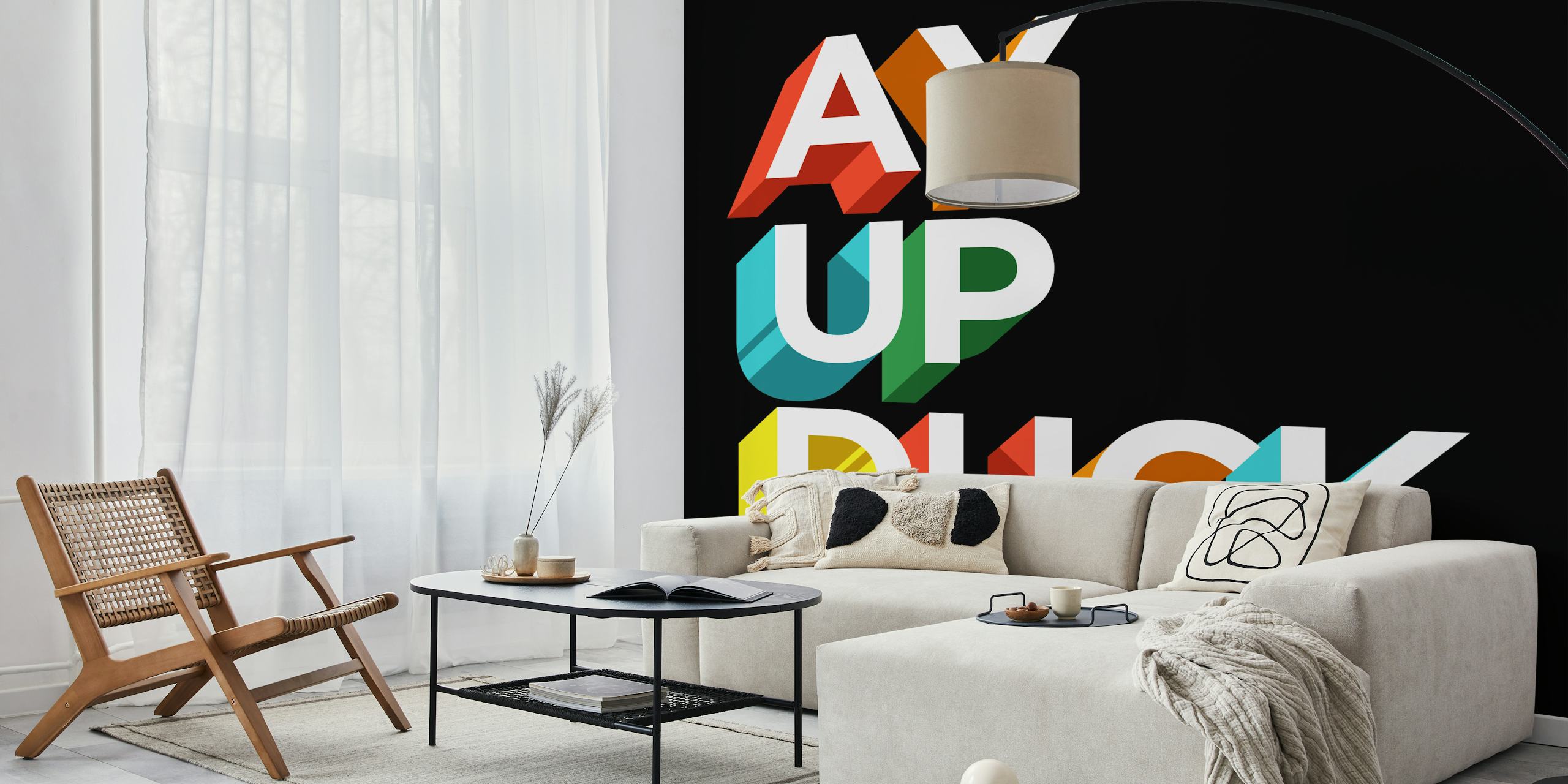 Ay Up Duck tapetti huoneessa