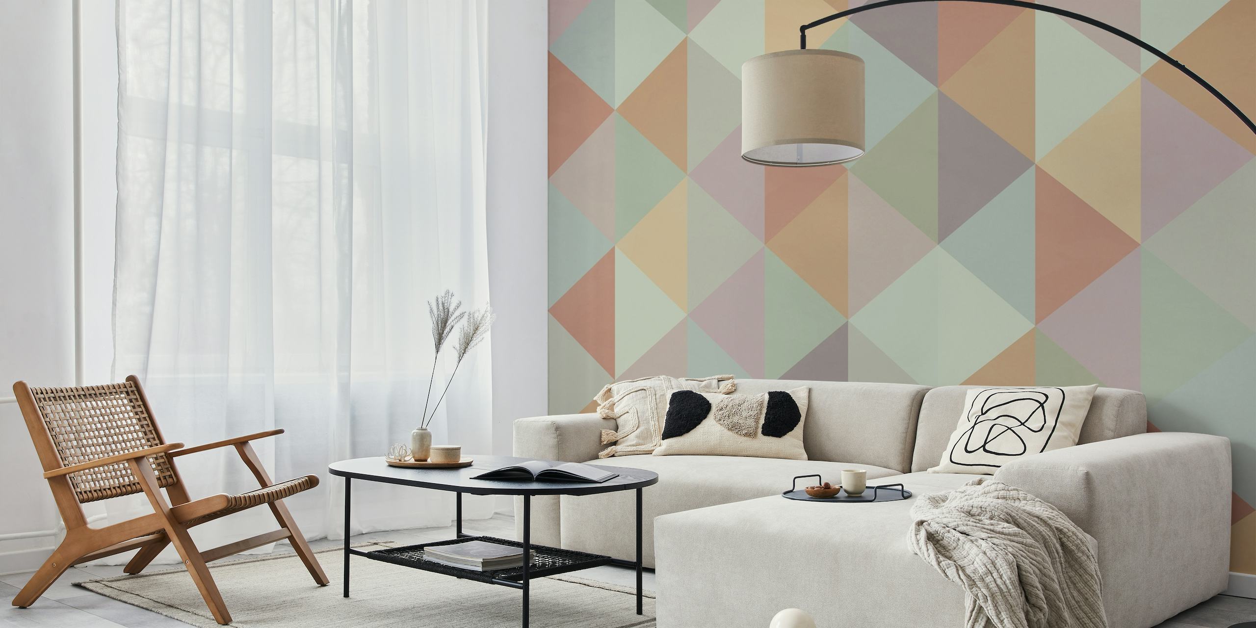 Colorful triangle pattern papel de parede