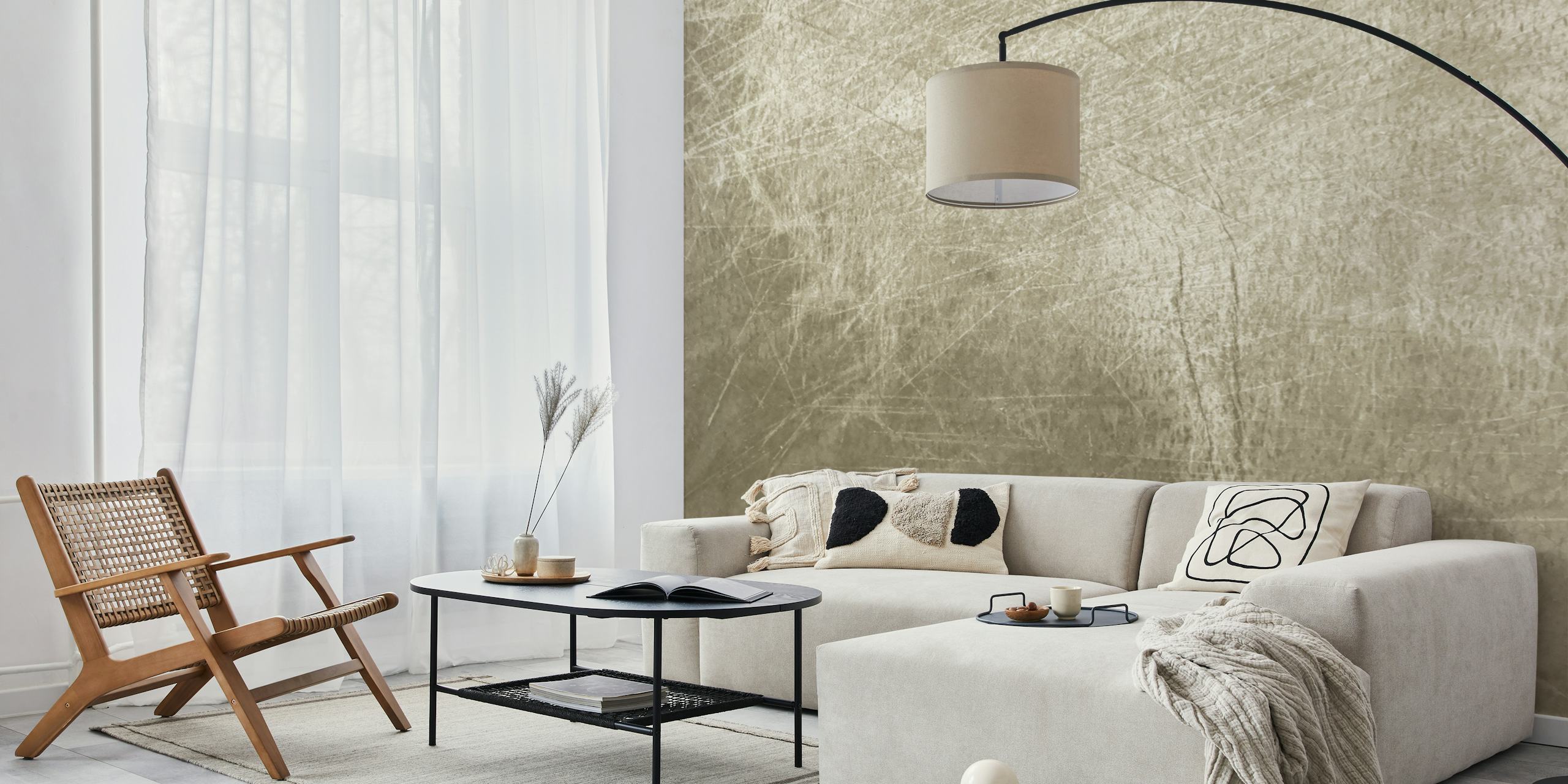 Grounge Plaster beige tapeta u sobi