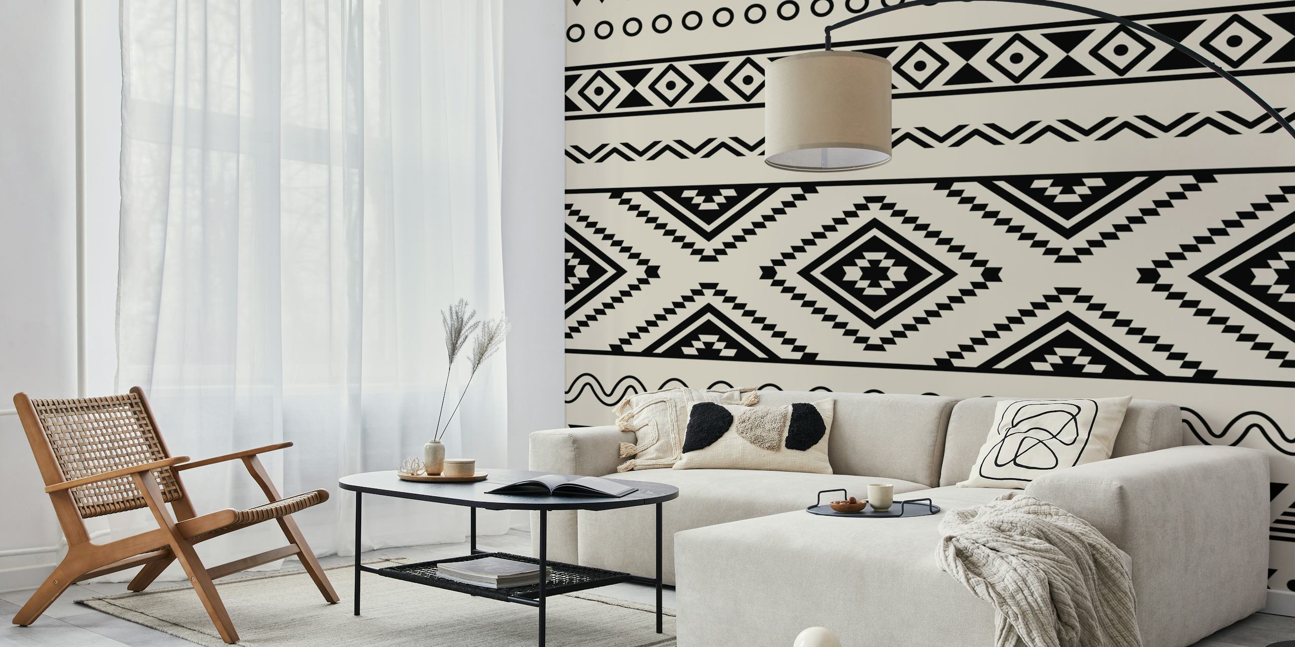 Aztec Inspired Design tapet i et rom