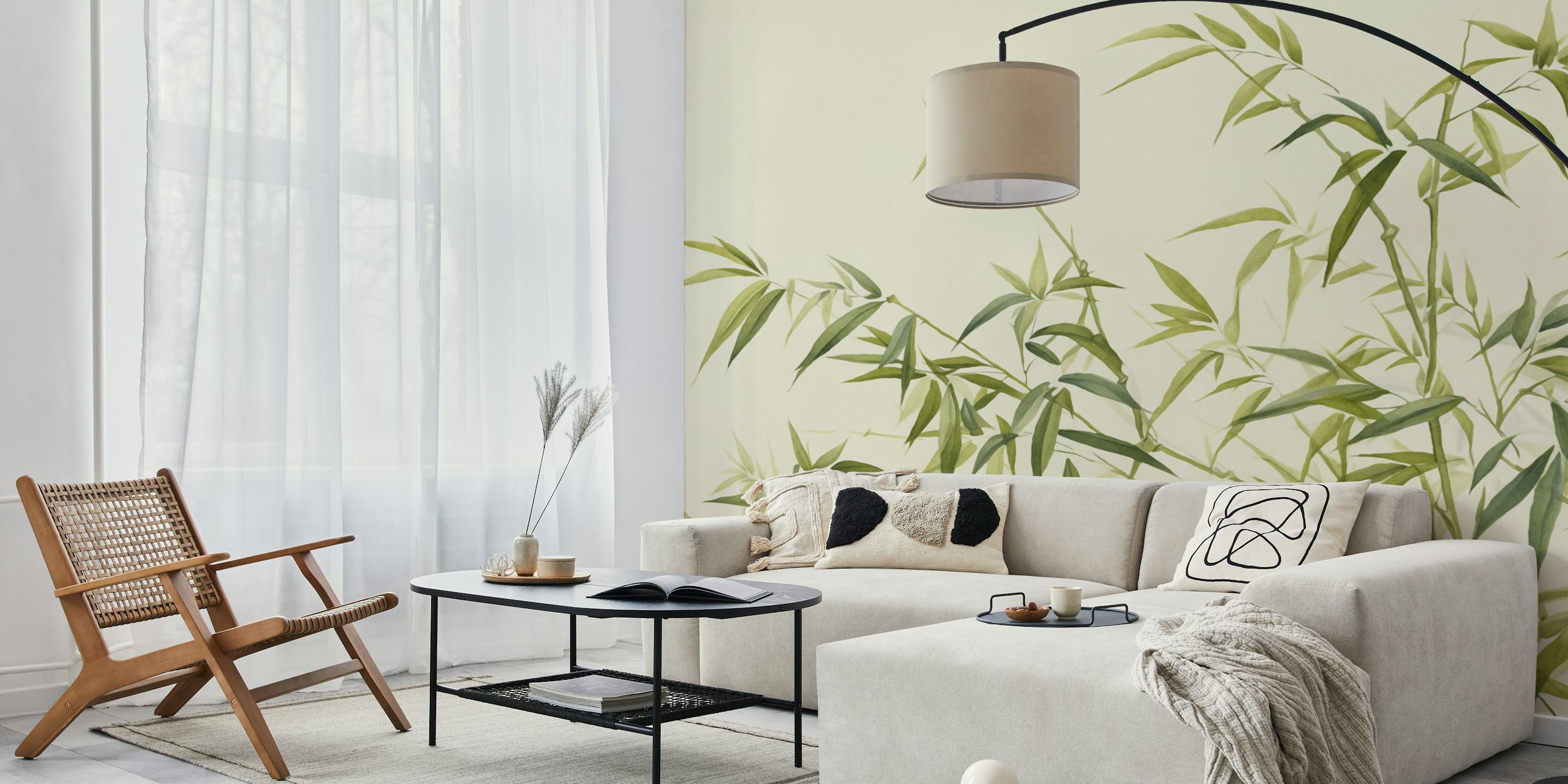 Tapeta Tranquil Bamboo Breeze u sobi