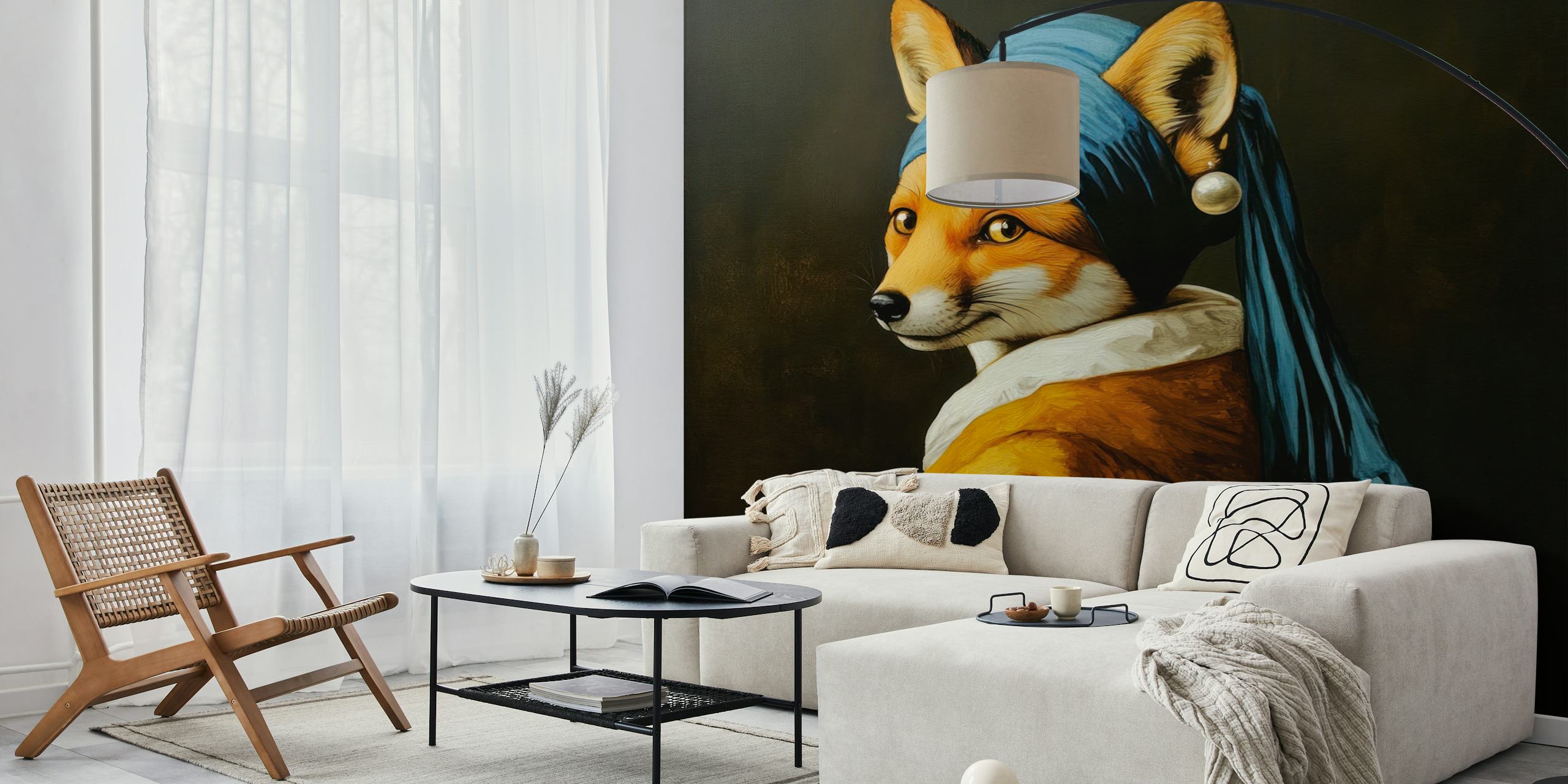 Design tapety s the fox with the pearl earring
