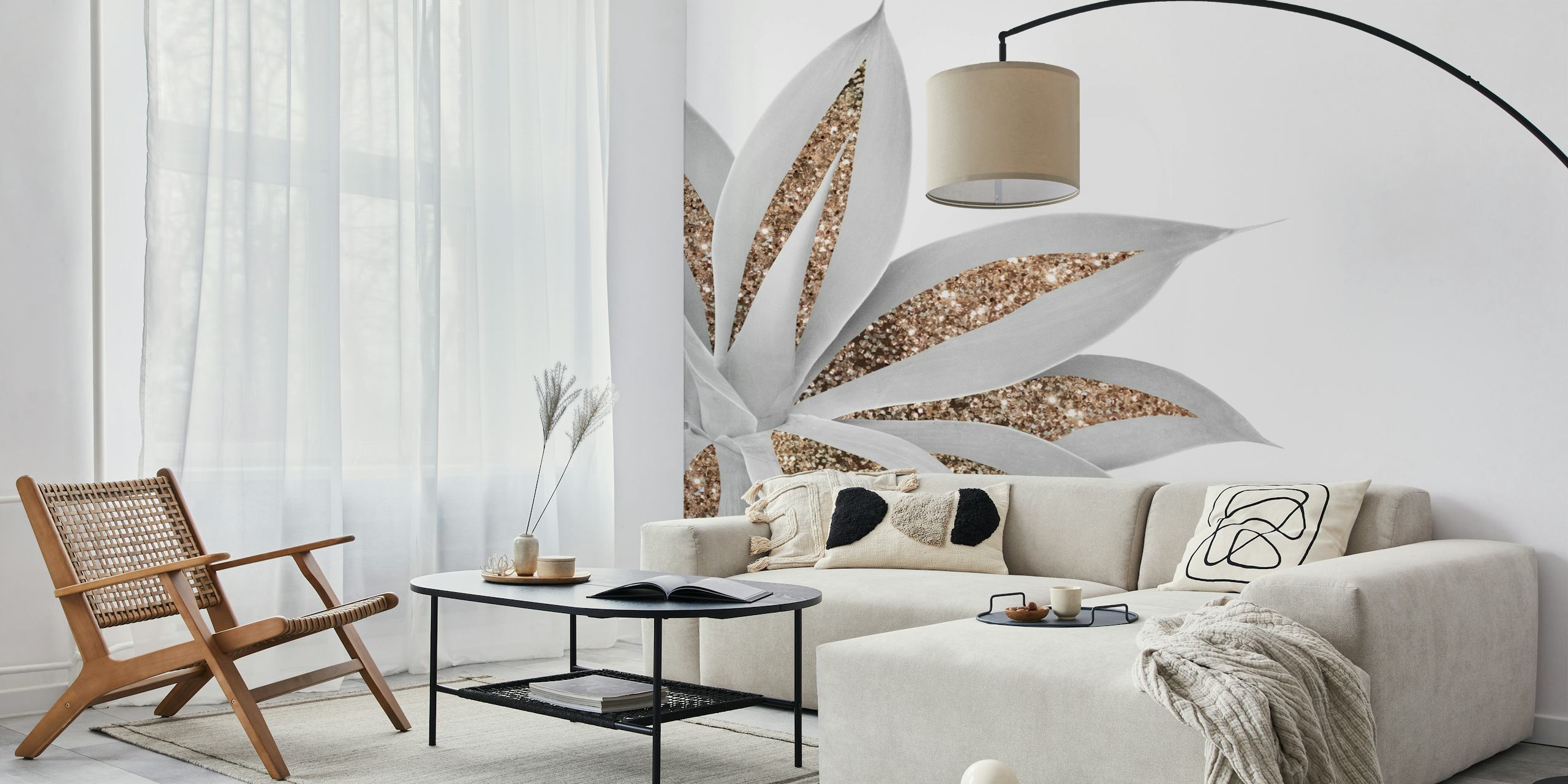 Agave Finesse Glitter Glam 9 wallpaper in a room