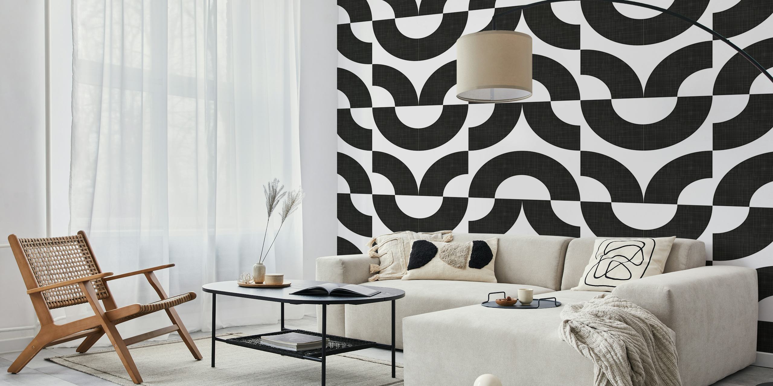 Tapeta Modern Geometry Bauhaus Vibes u sobi