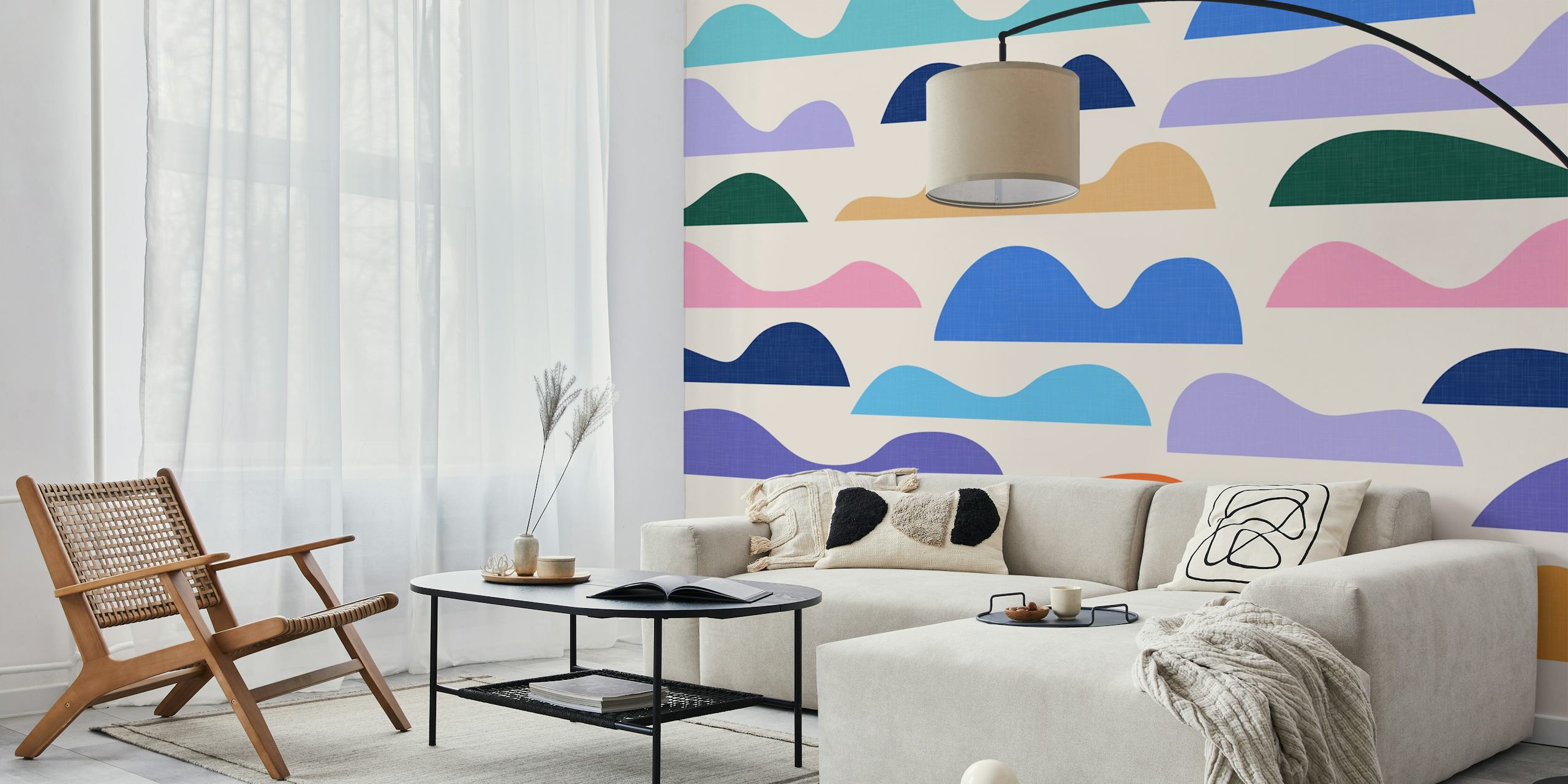 Playful Shapes Colorful Modern Landscape WM