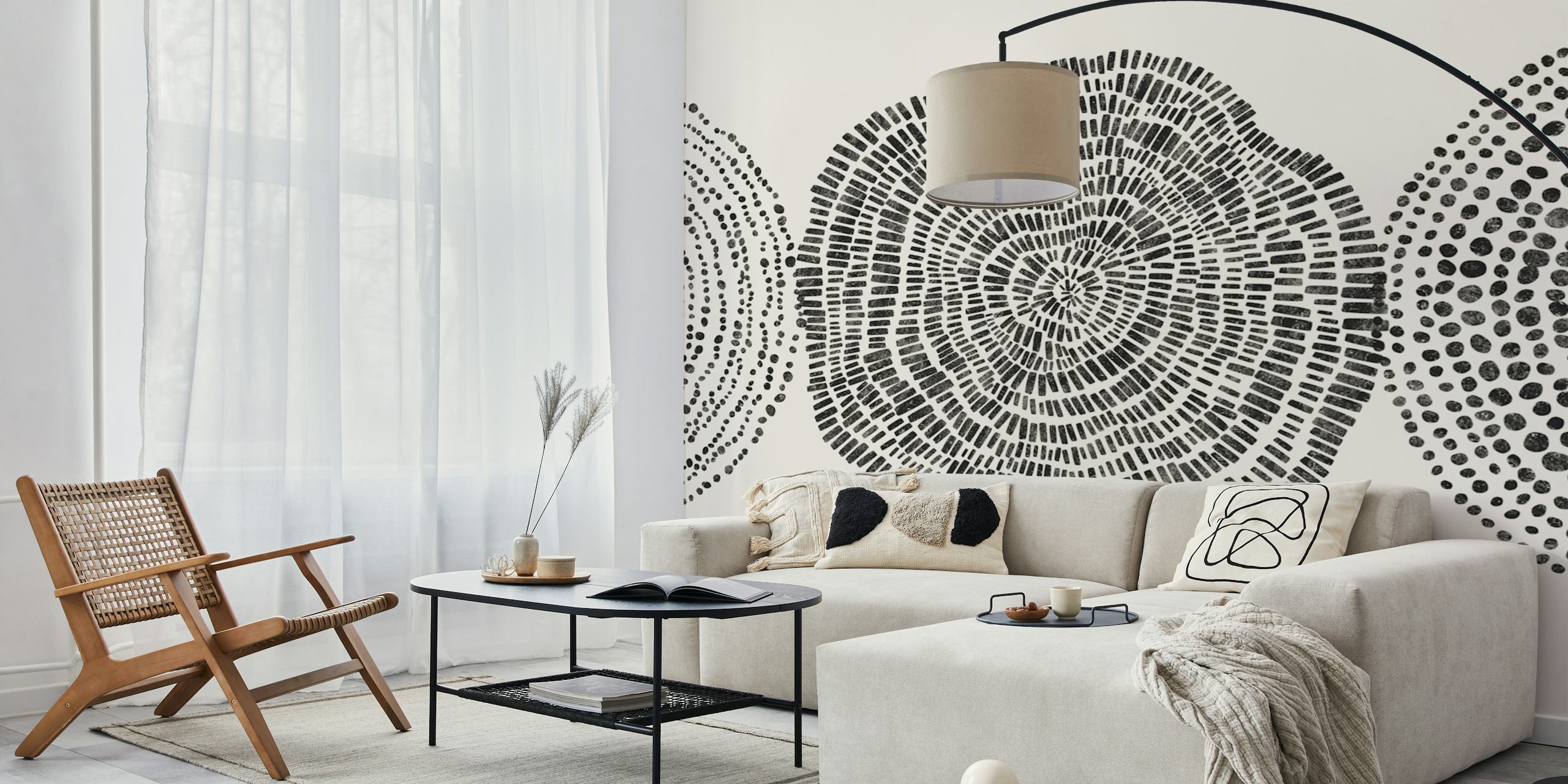 Tribal Circle III wallpaper in a room