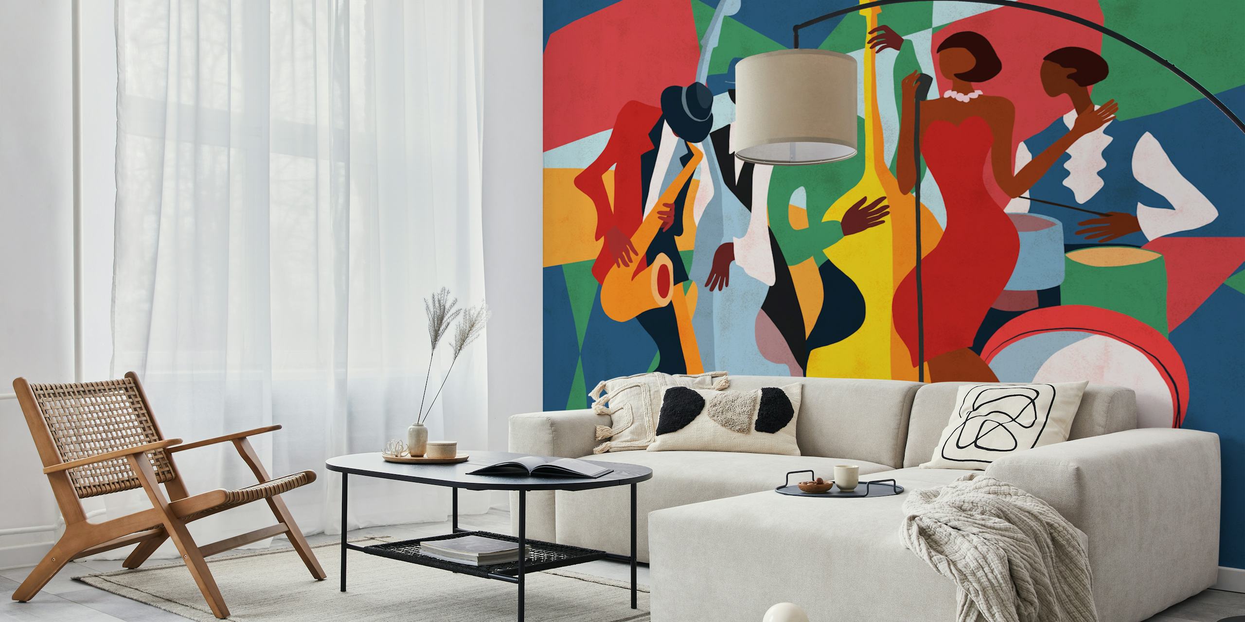 Vibrant Jazz wallpaper in a room