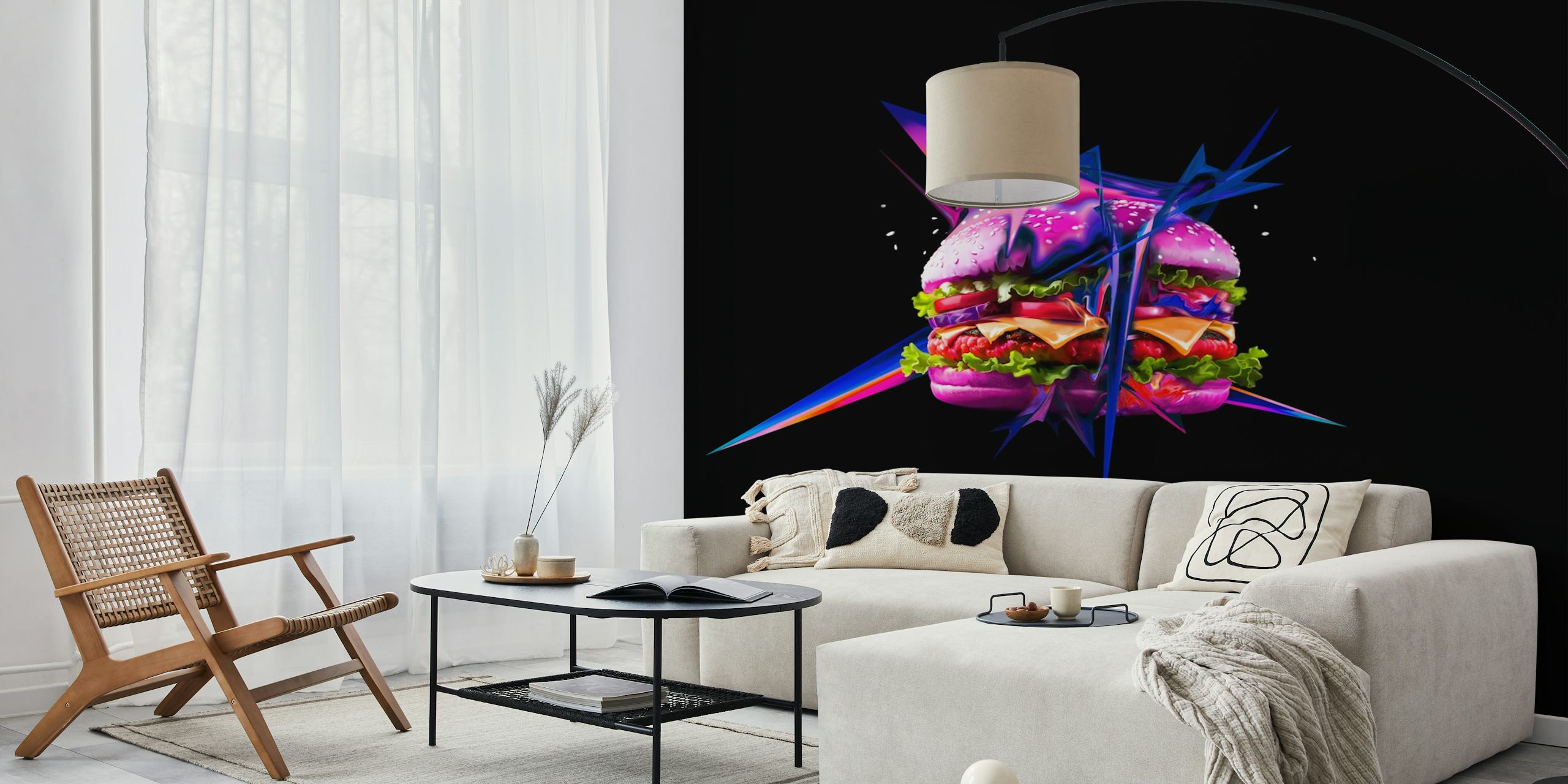 Design de papier peint Cyber Burger