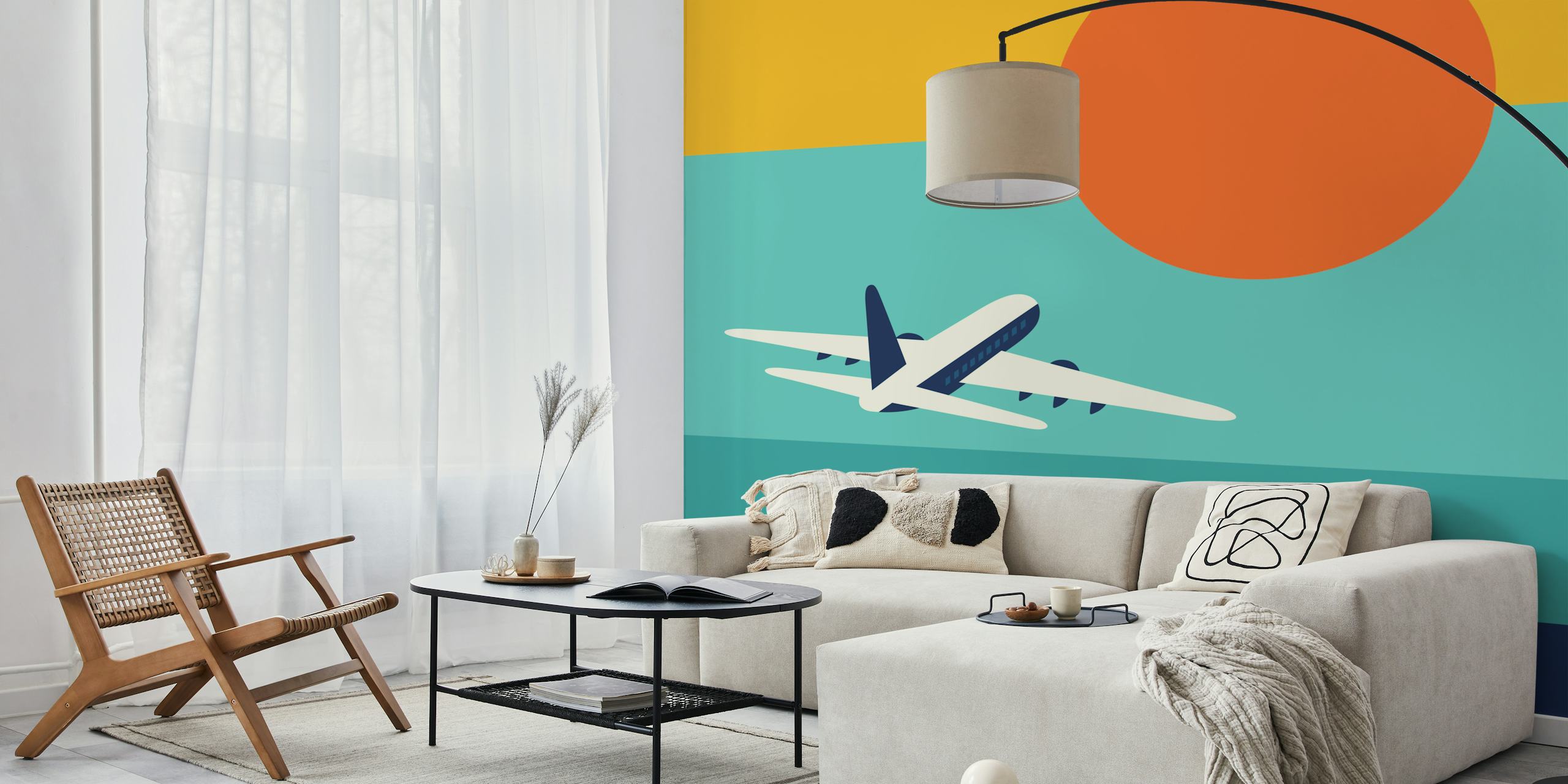 Fly Away wallpaper design in a room