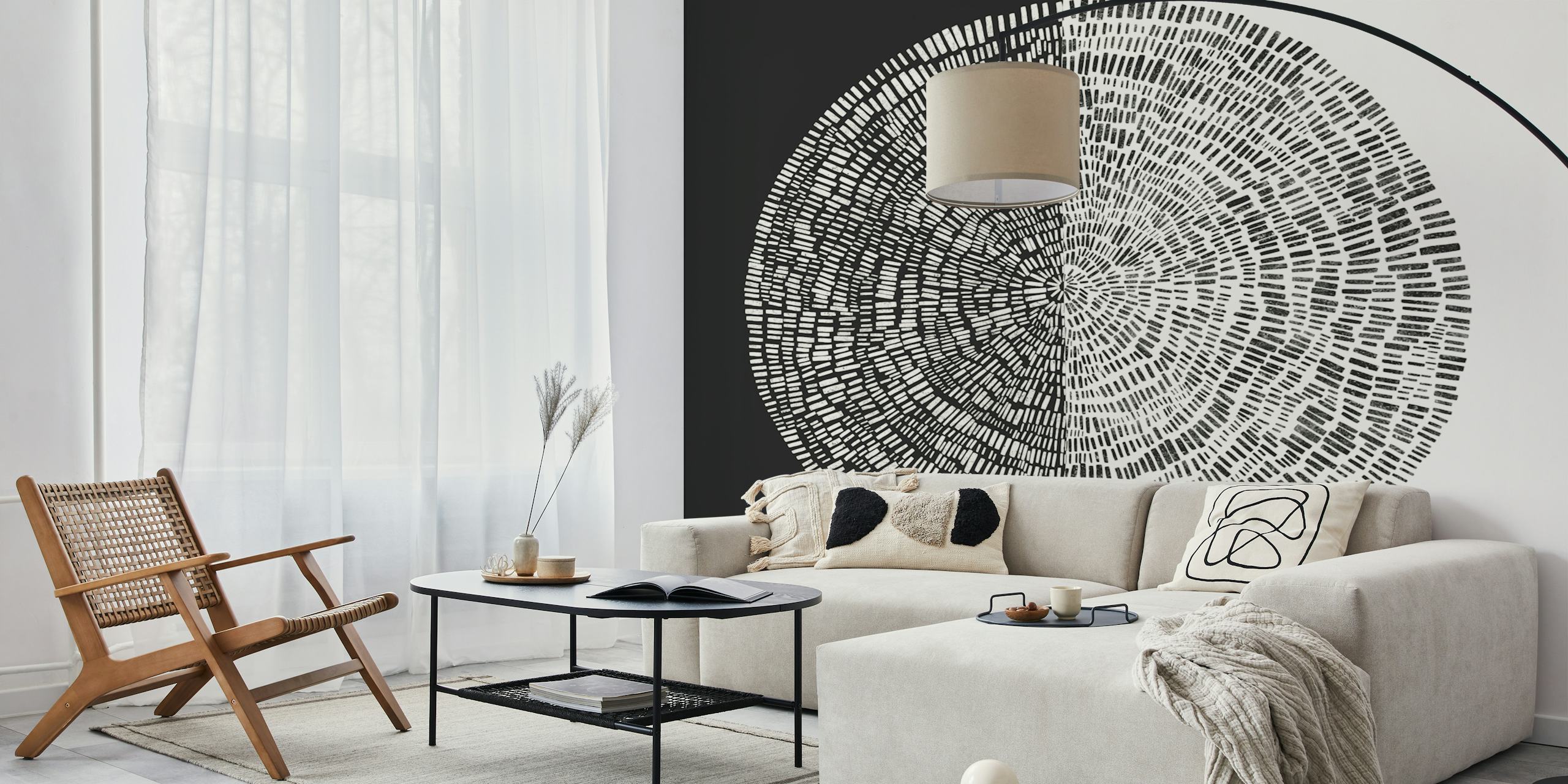 Zen Harmony behang in een moderne kamer