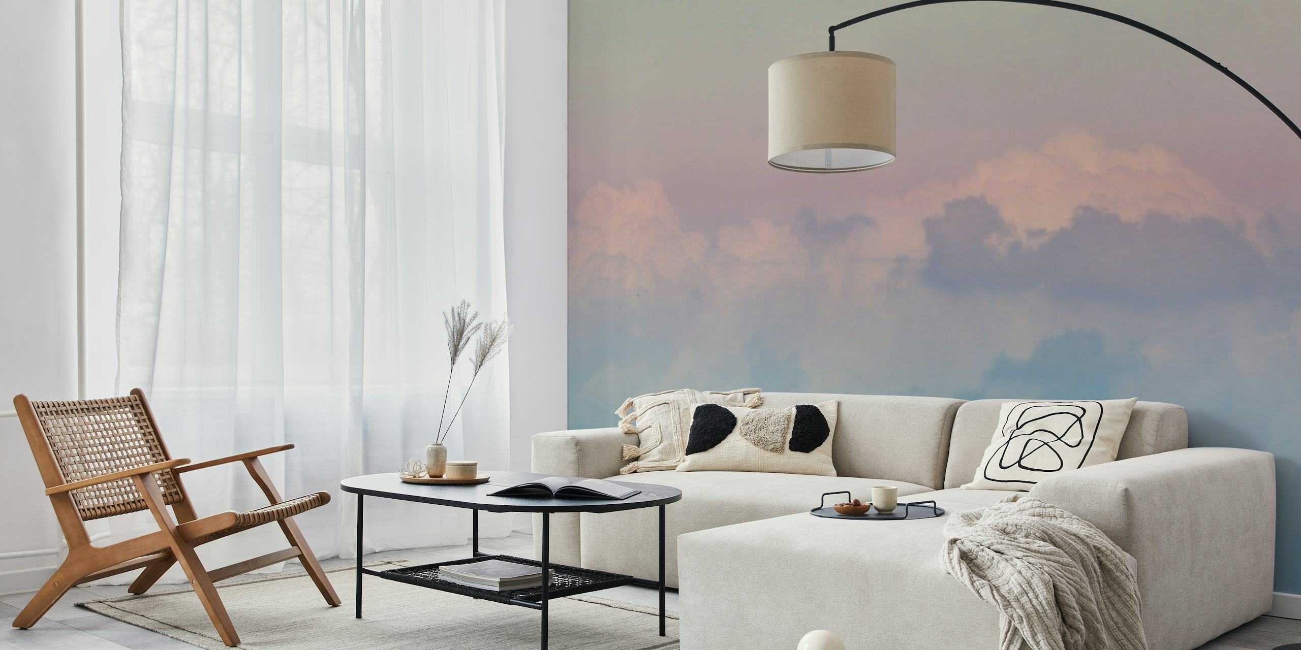 Dreamy Cloudy Sky wallpaper in a room
