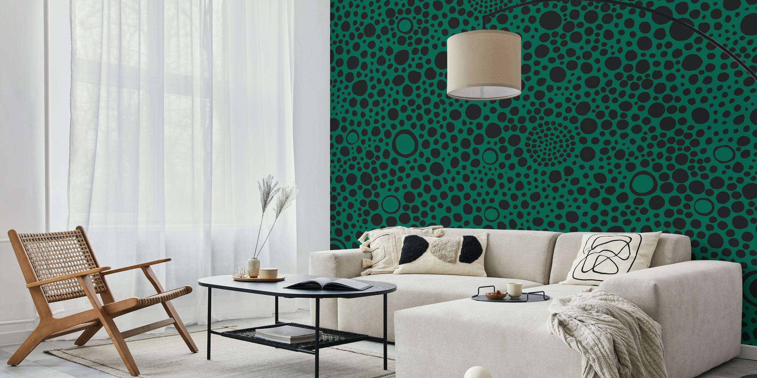 Organic Matter wallpaper in a modern room