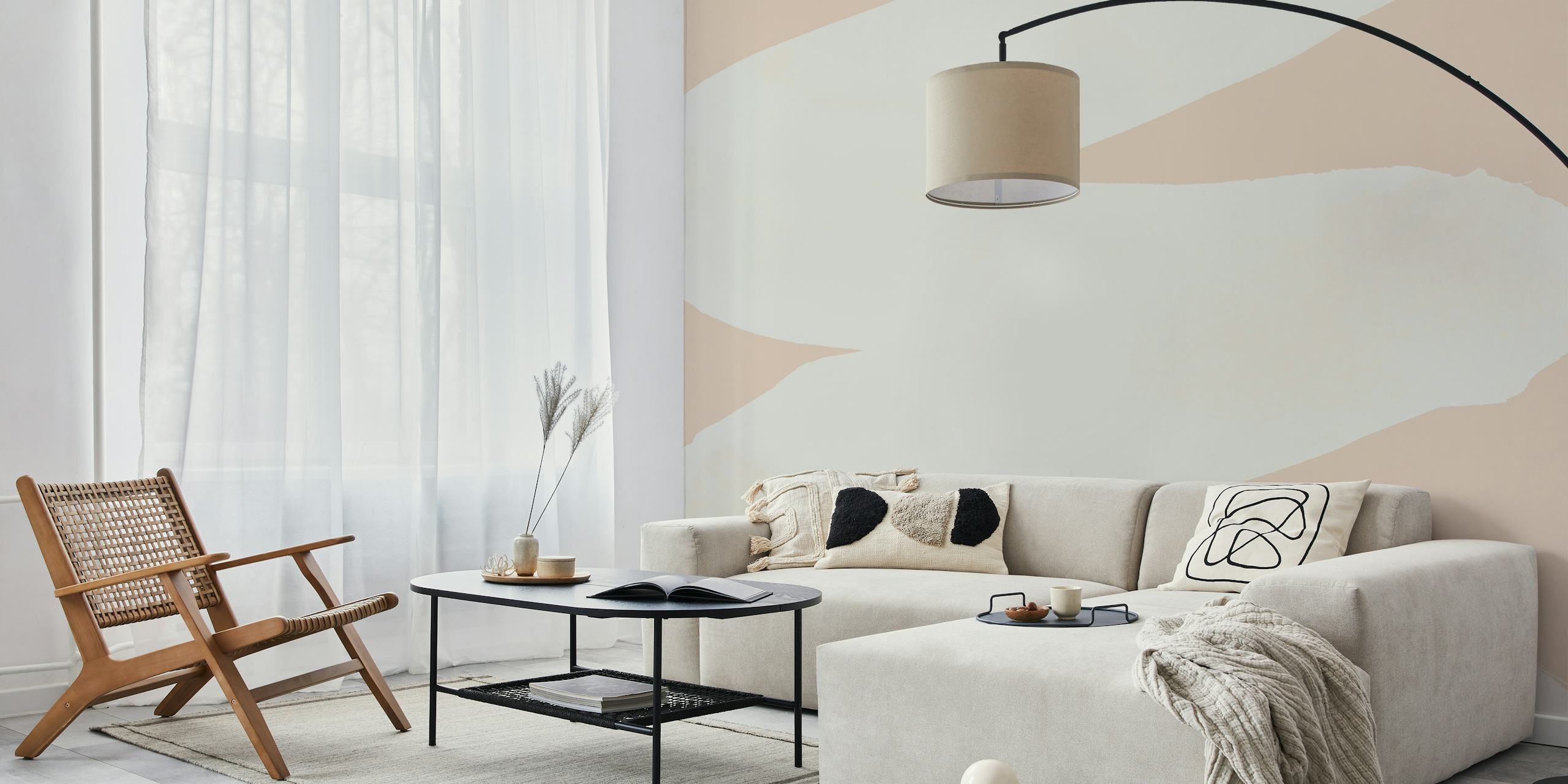 Papel de parede Minimal Space 42 em um quarto elegante