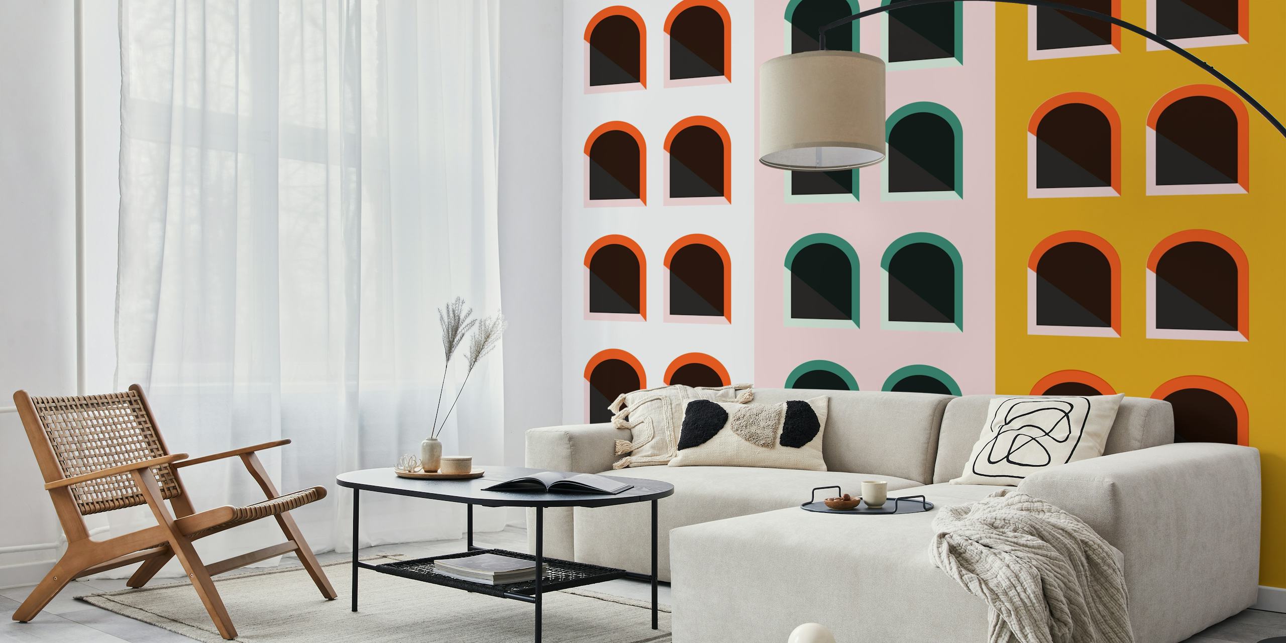 Colorful Window Pattern Wallpaper