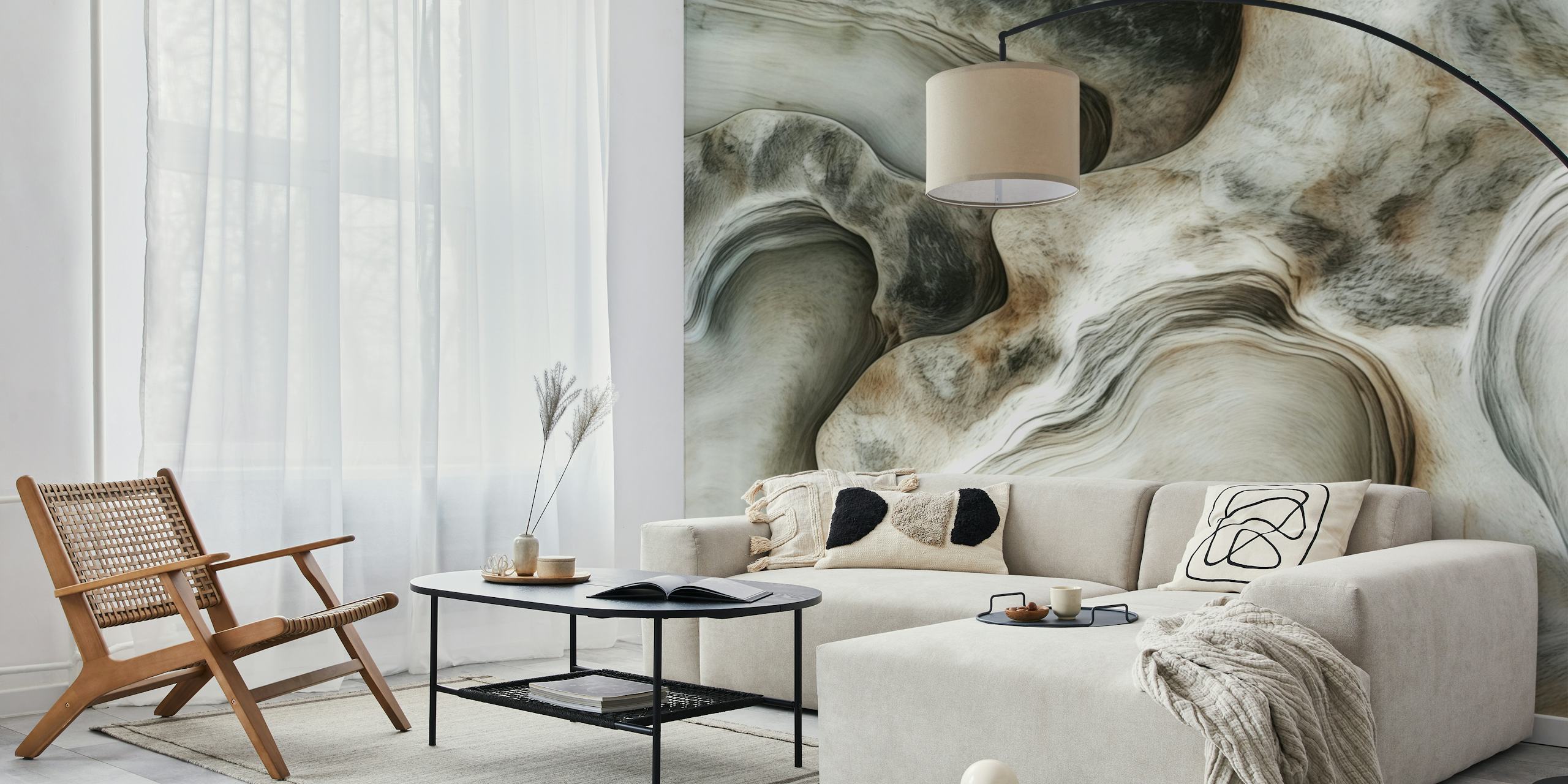 Calm Organic Shapes tapet i et rom