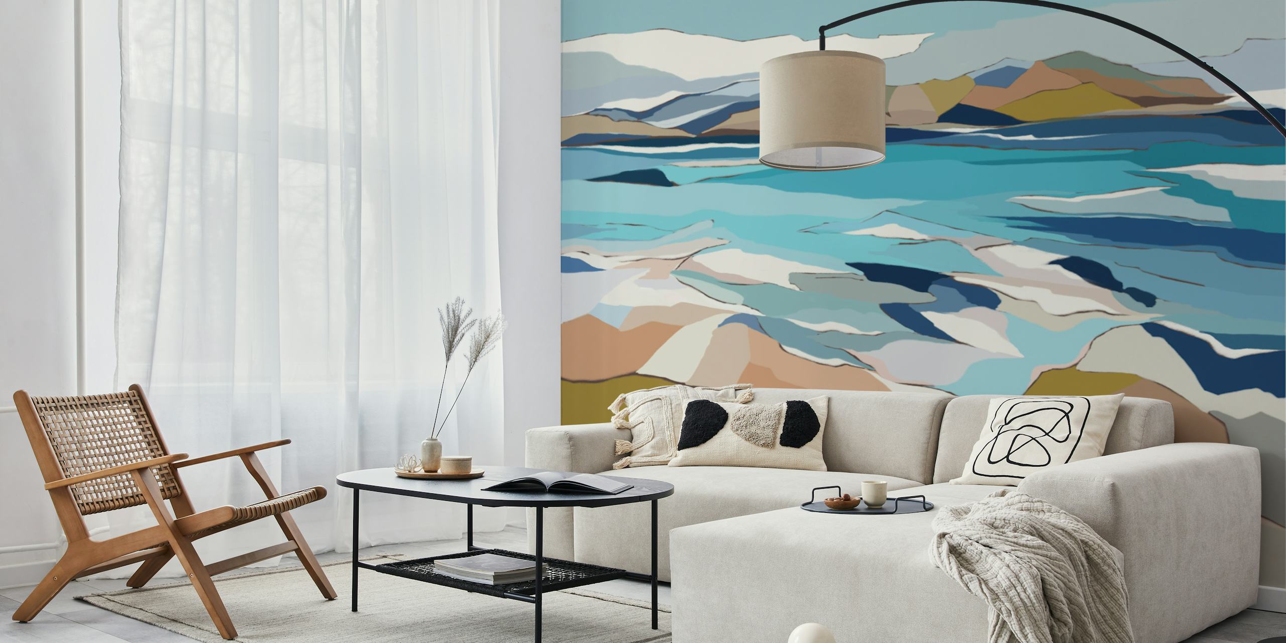 Vibrant Mountain Serenity tapeta w pokoju
