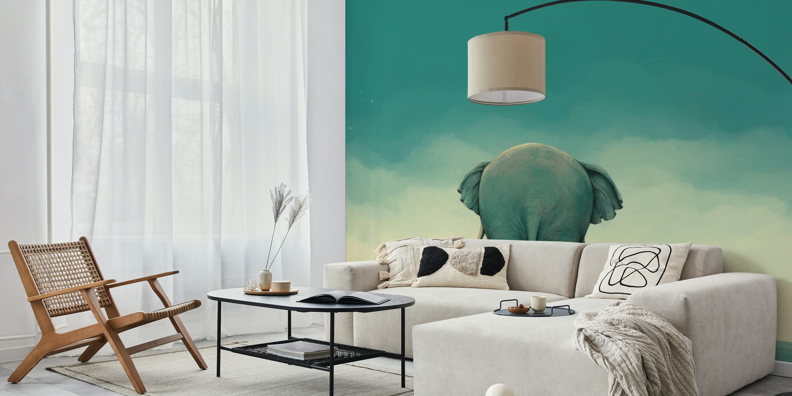 Minimal Elephant Silence wallpaper in a room