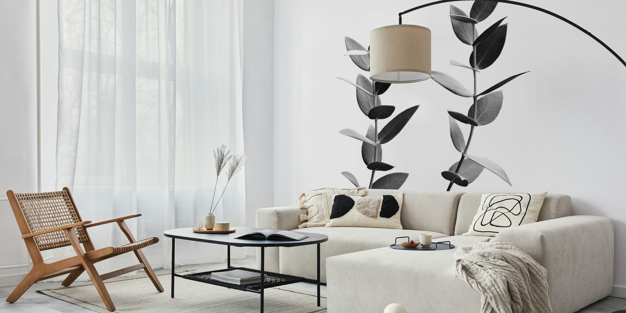Eucalyptusblad in een heldere kamer